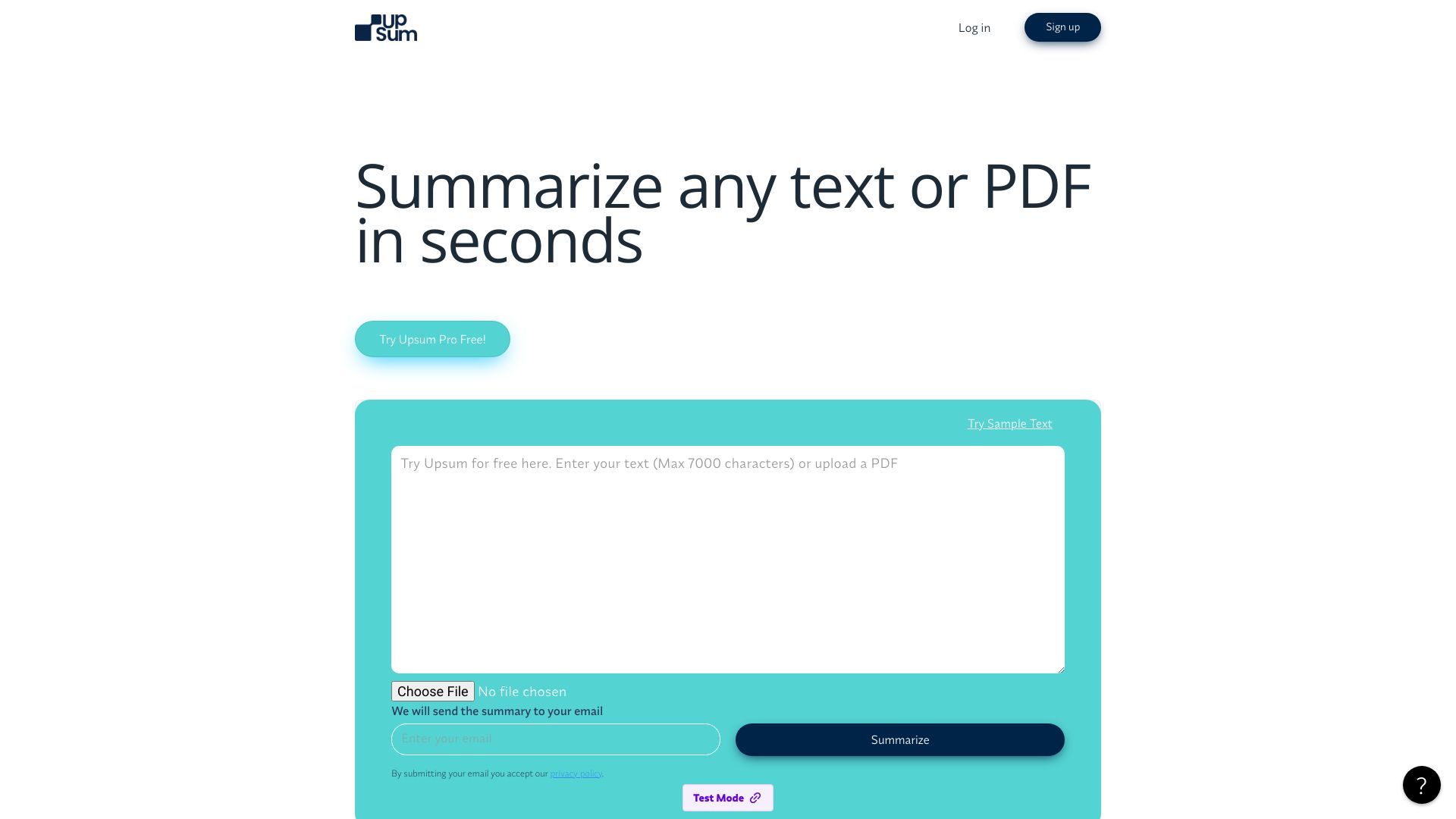 UpSum screenshot