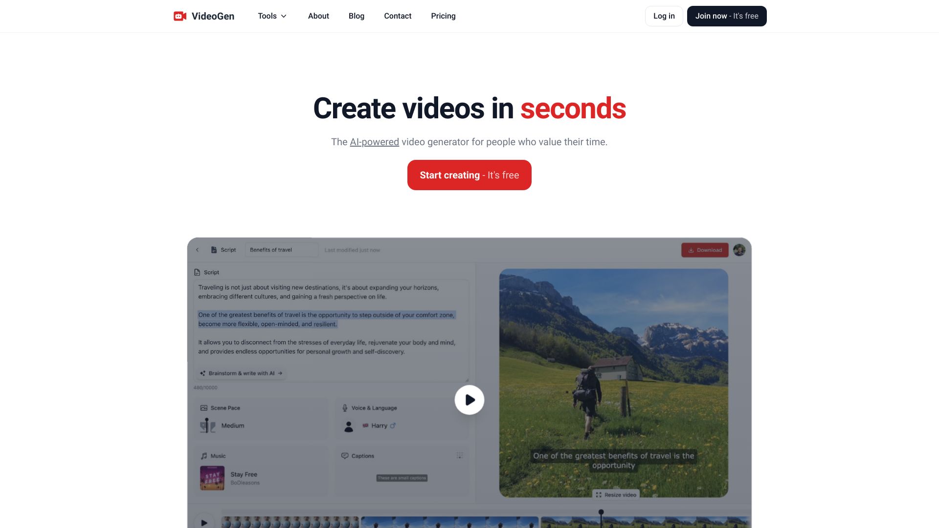 VideoGen screenshot