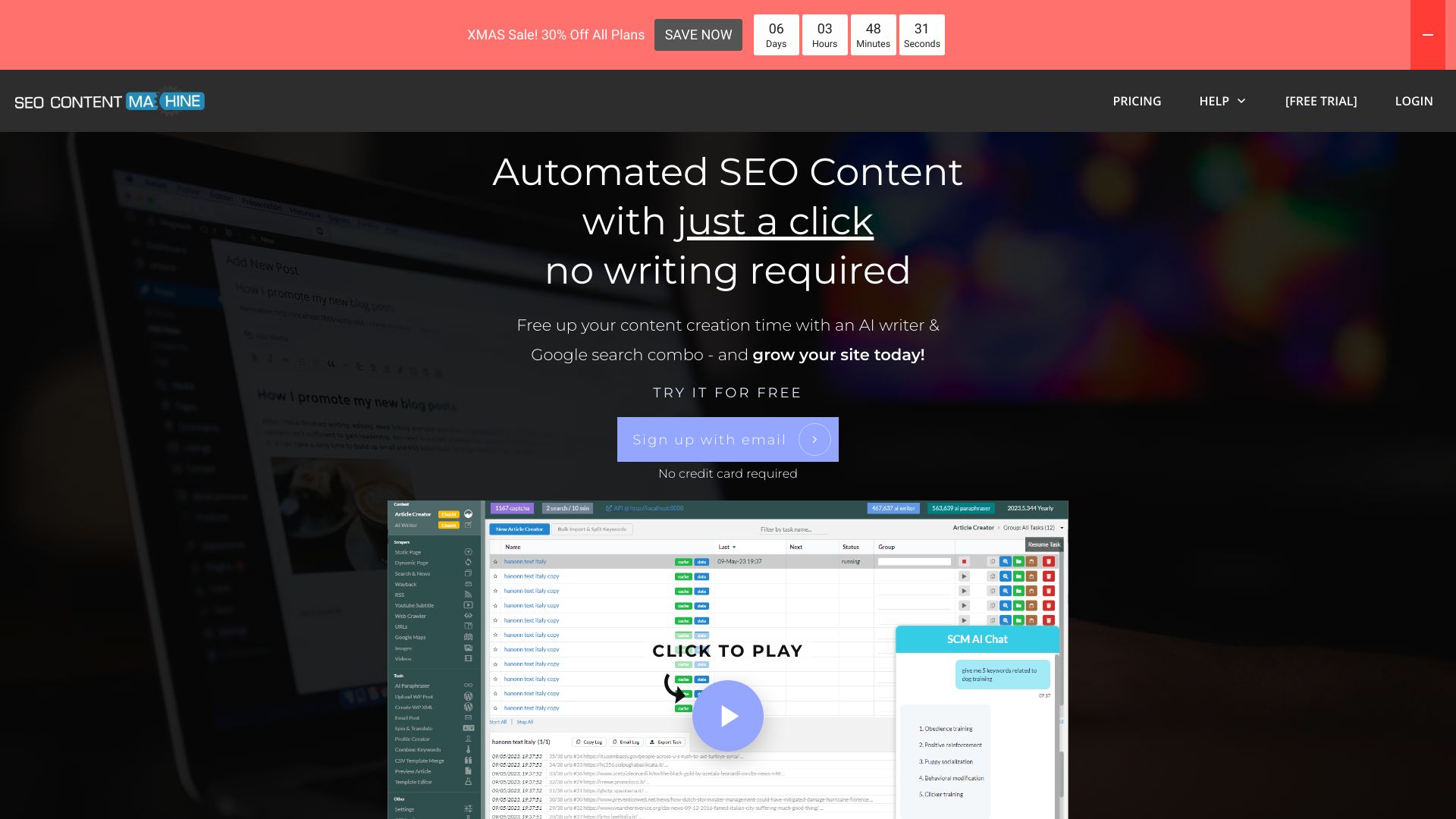 SEO Content Machine screenshot