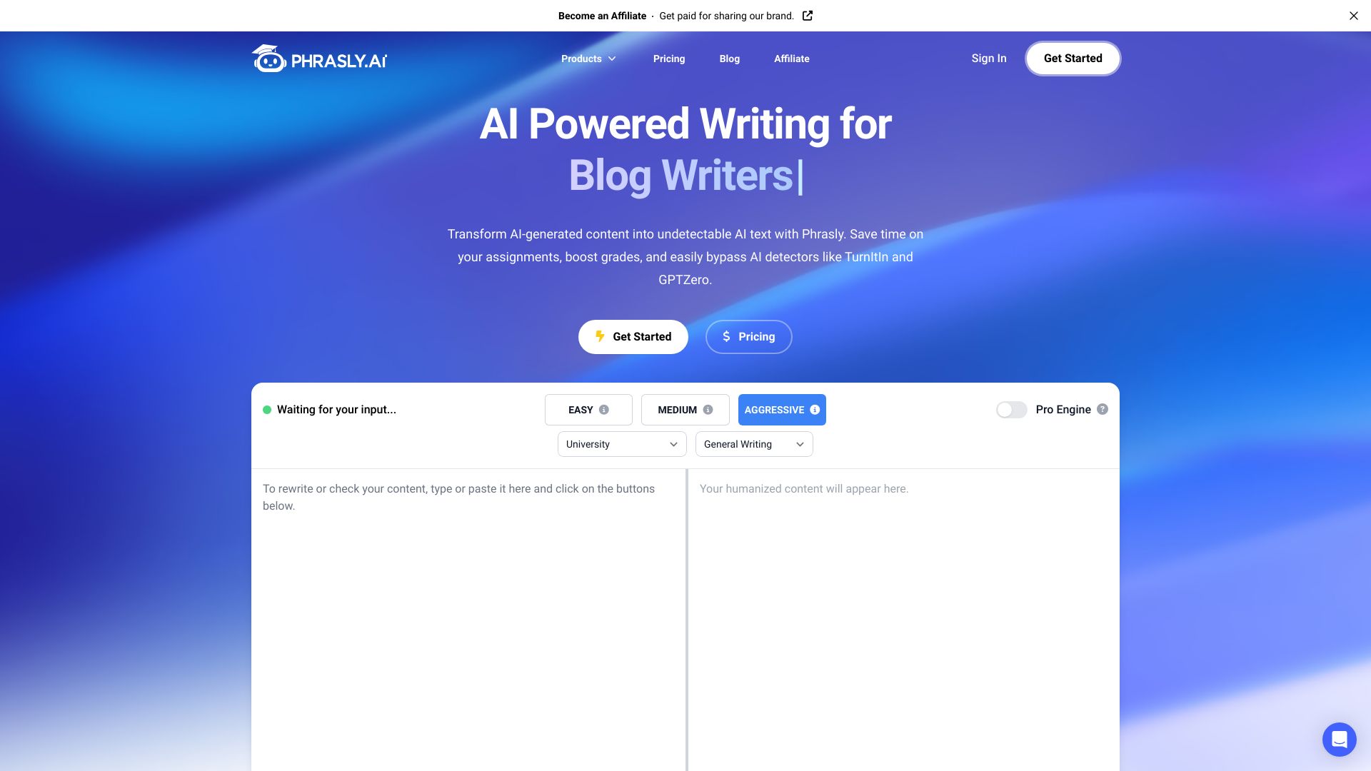 Phrasly.AI screenshot