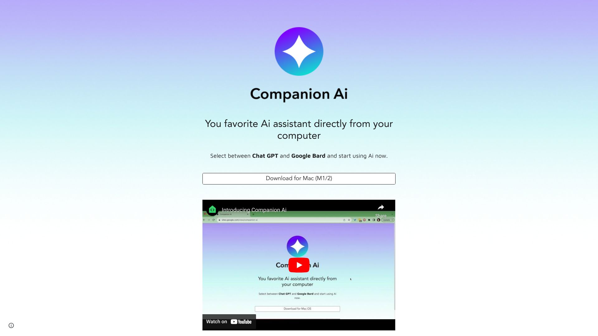 Companion AI screenshot