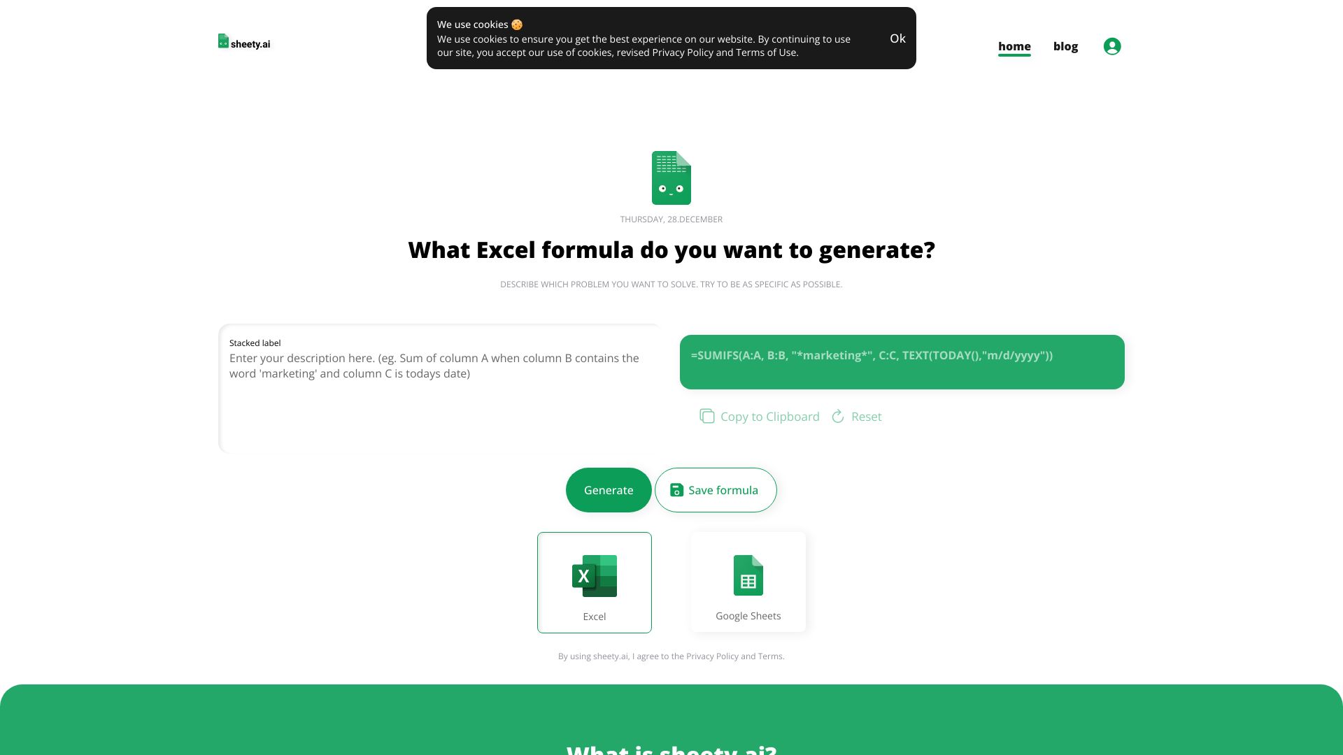 Sheety.ai screenshot