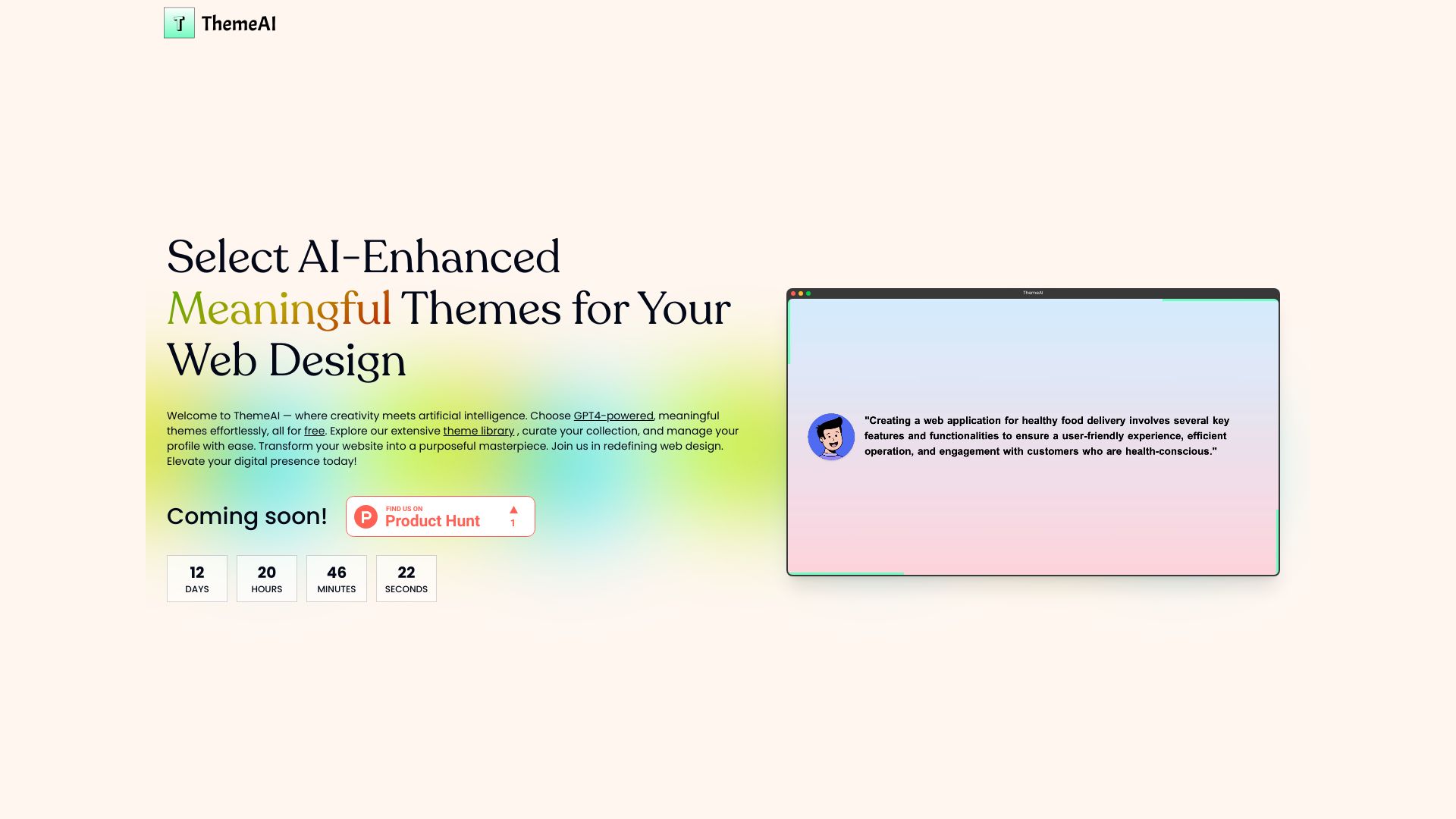ThemeAI screenshot