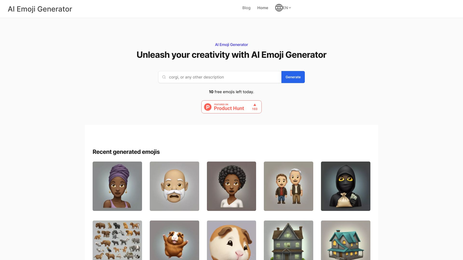 AI Emoji Generator screenshot