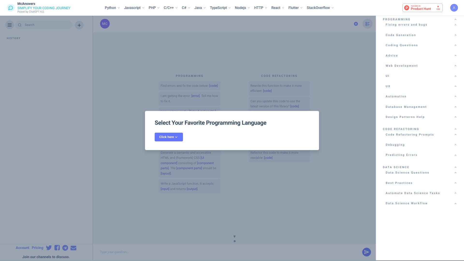 McAnswers screenshot