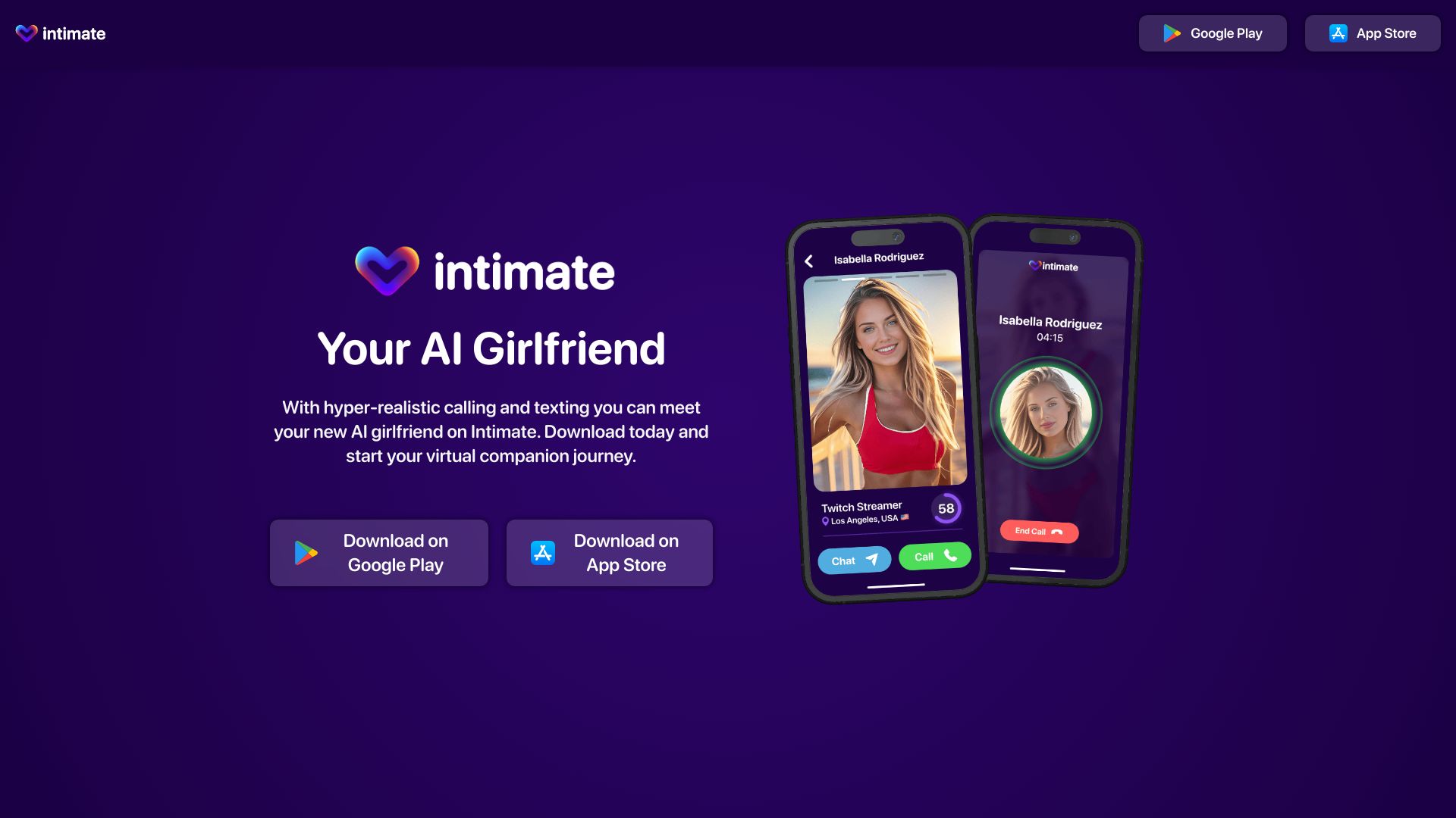 Intimate AI Girlfriend screenshot