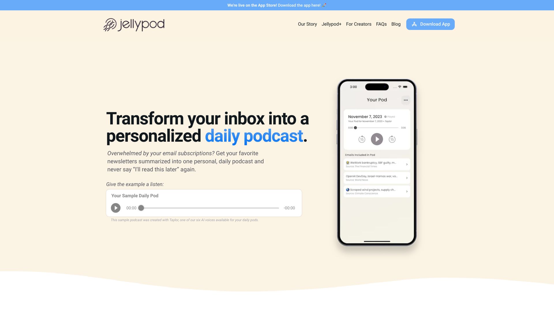Jellypod screenshot