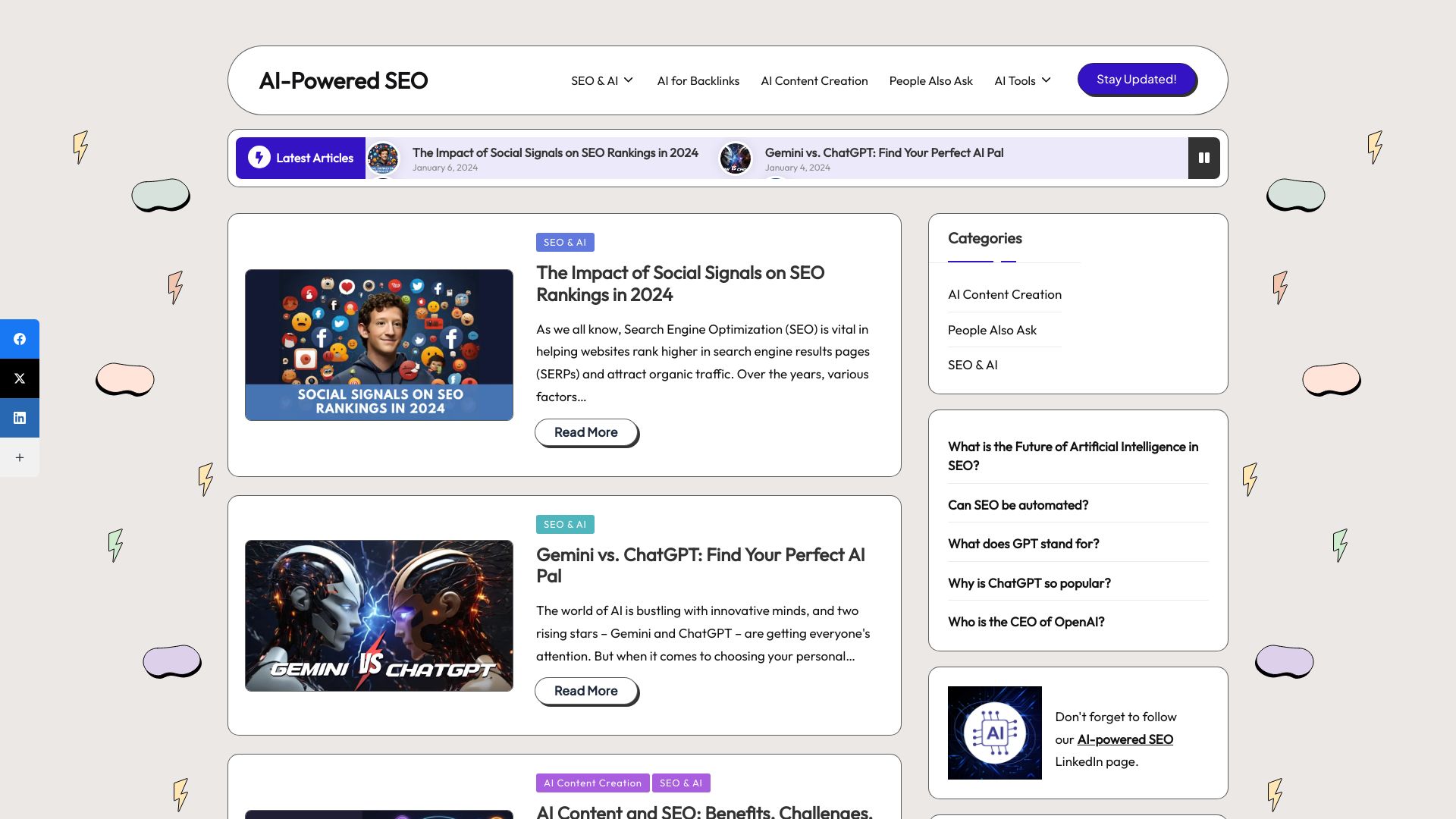 AI-Powered SEO Newsletter screenshot
