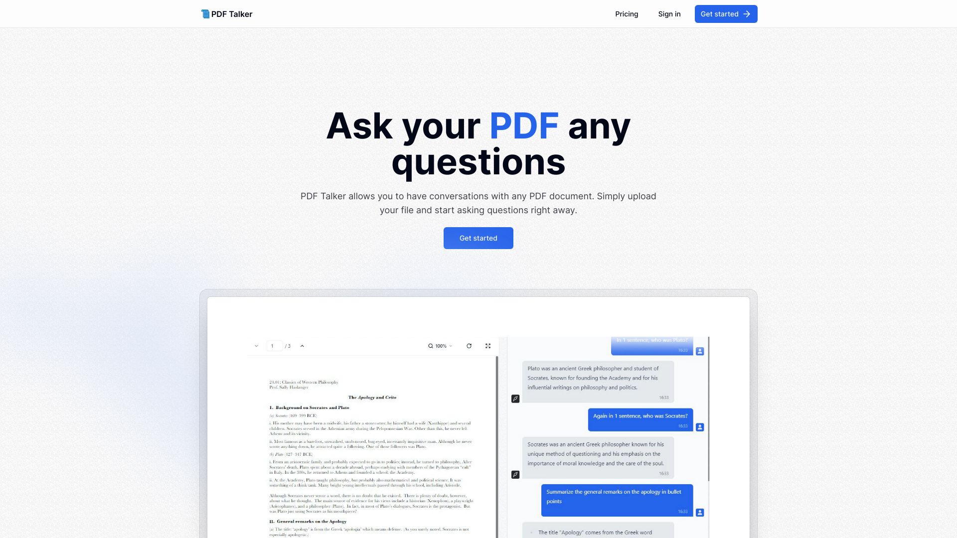 PDFTalker screenshot