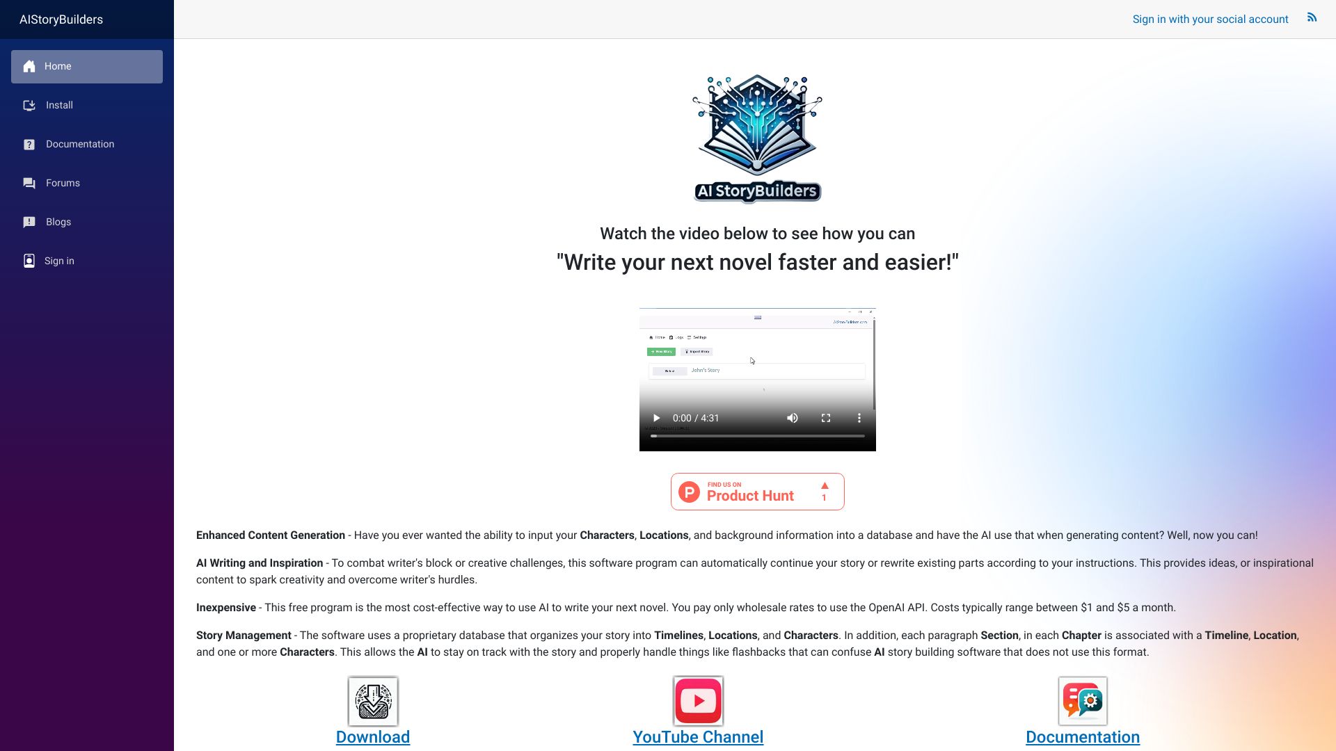 AIStoryBuilders screenshot
