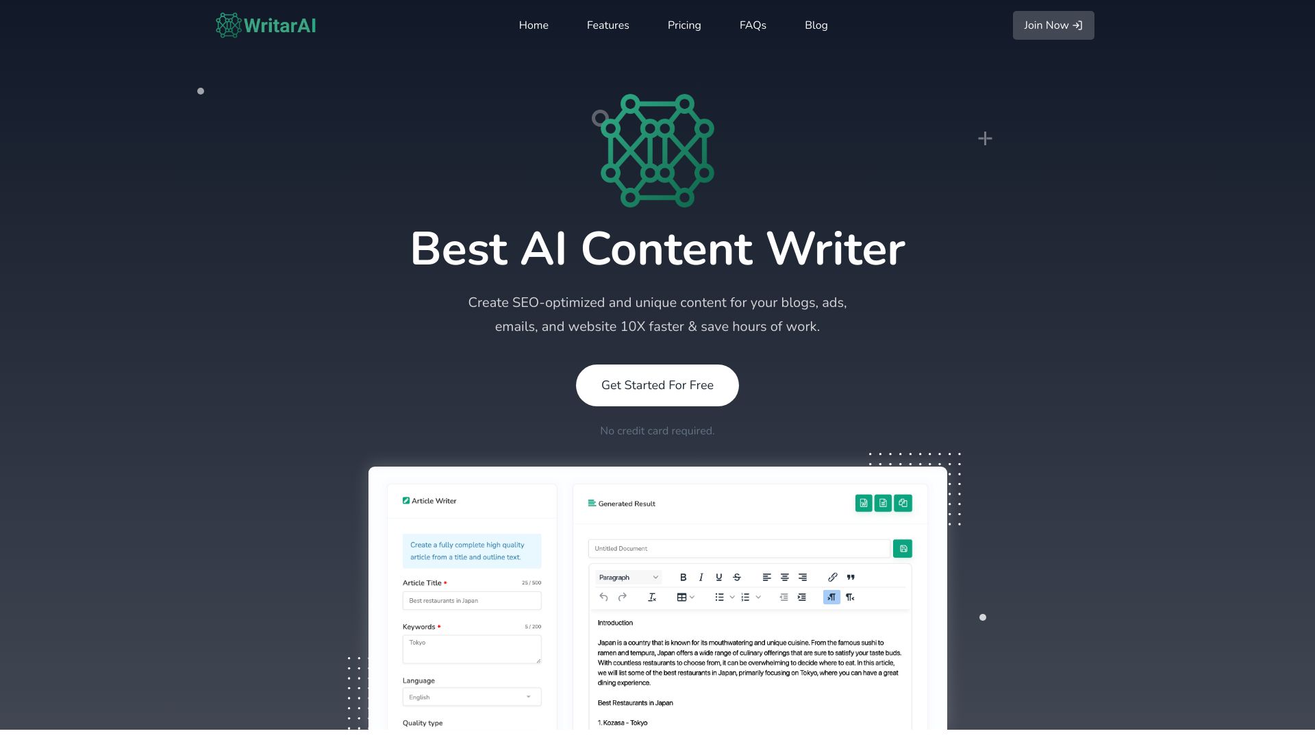 Writarai screenshot