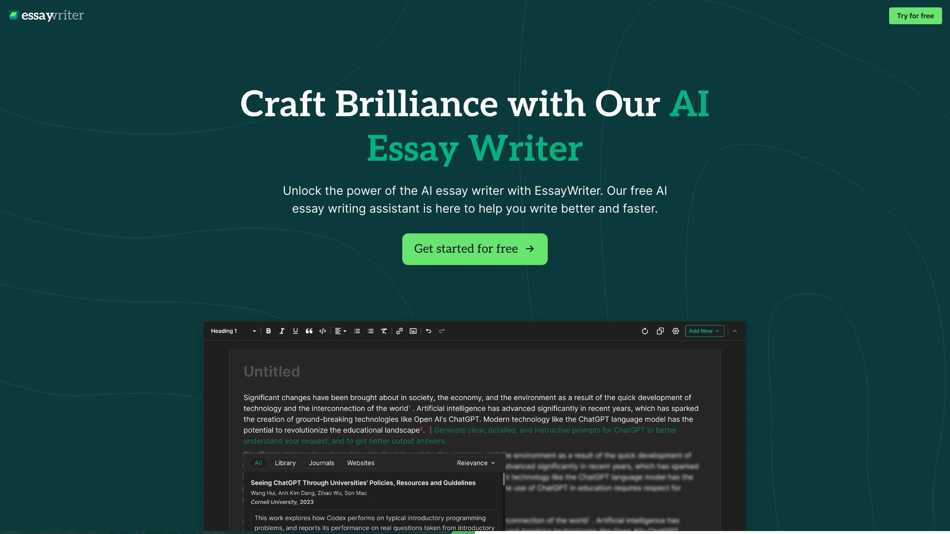 EssayWriter screenshot