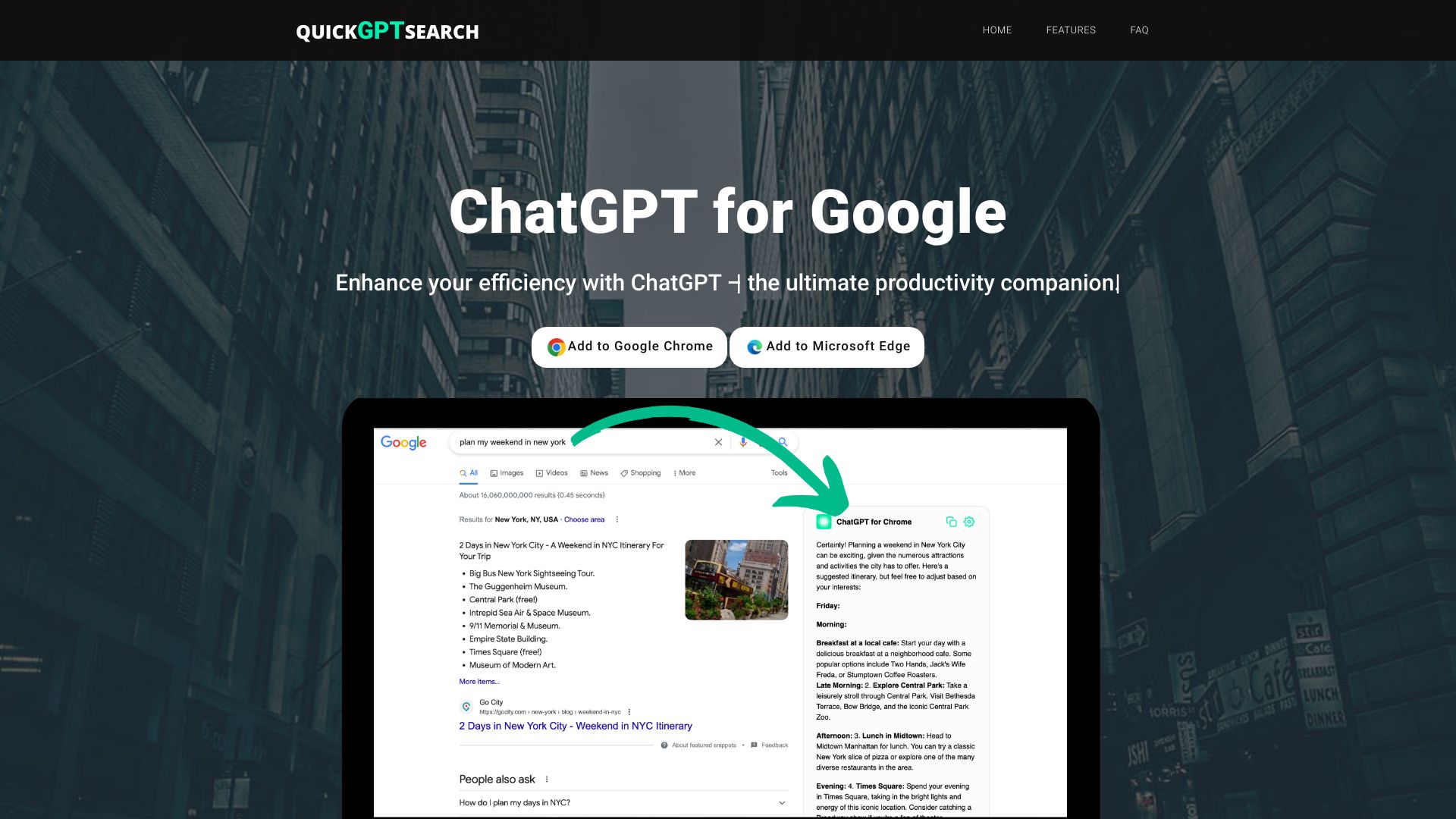 Quick GPT Search screenshot