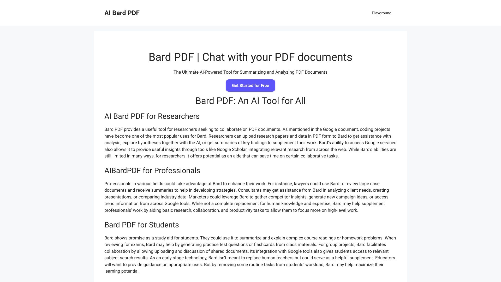 Bard PDF screenshot