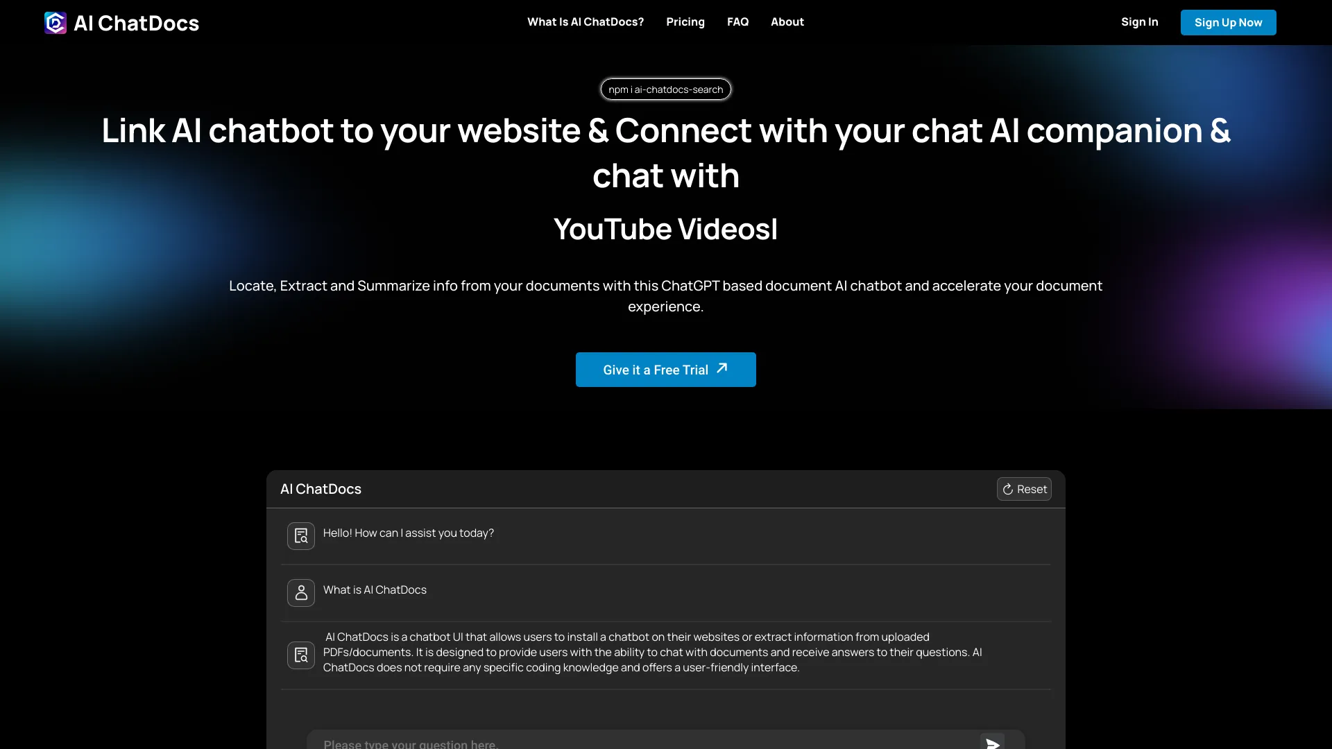 AI ChatDocs screenshot