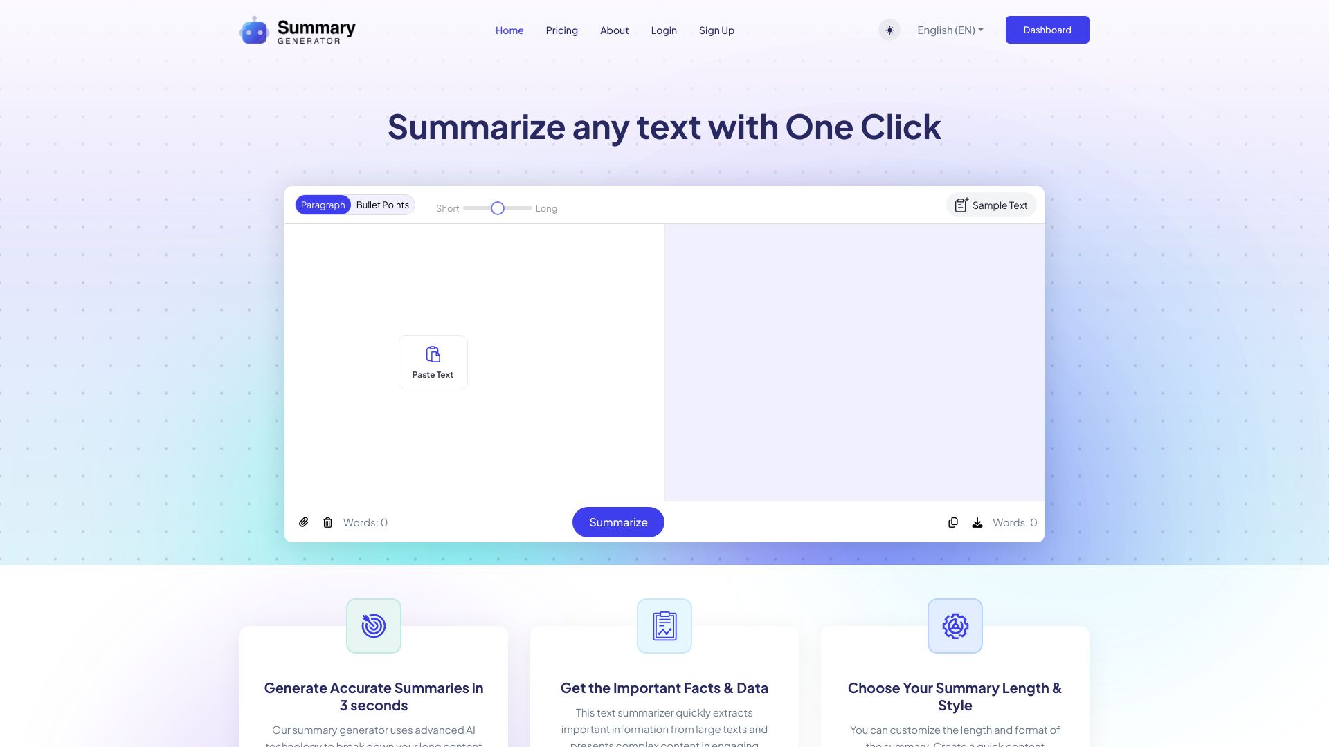 AI Summary Generator screenshot