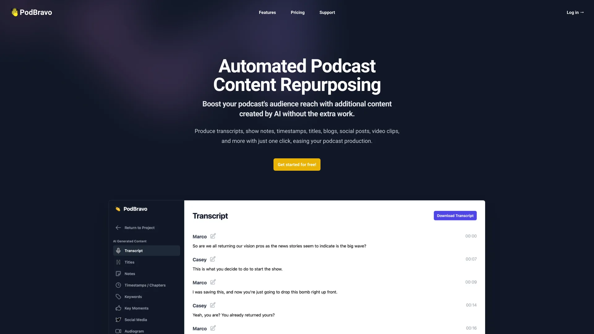 PodBravo screenshot