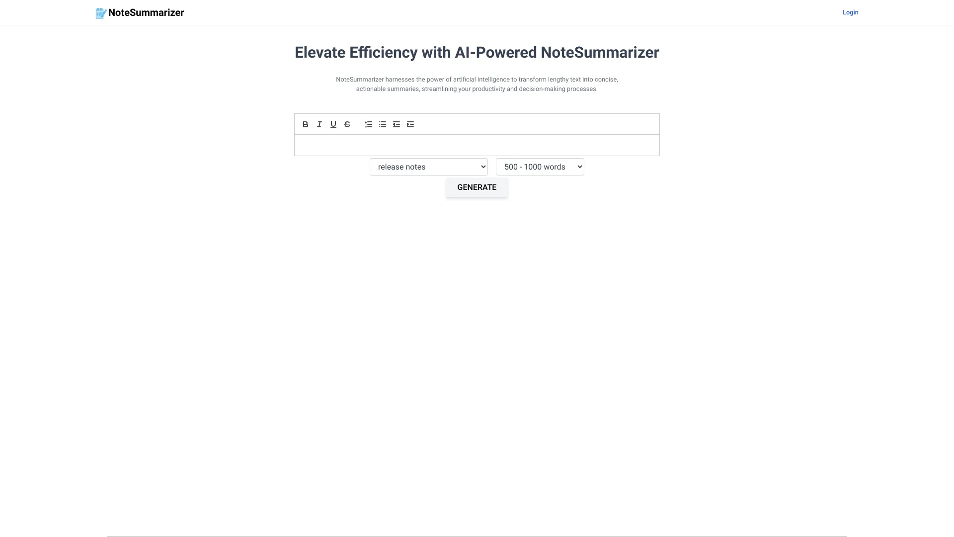 NoteSummarizer screenshot