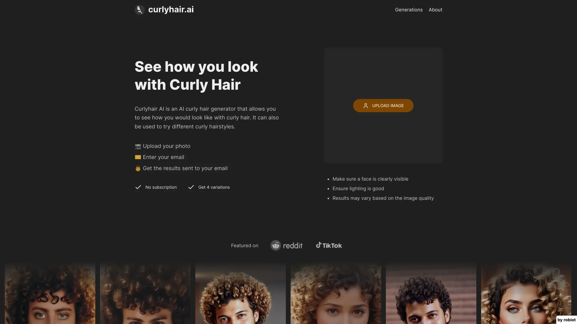 Curlyhair AI screenshot