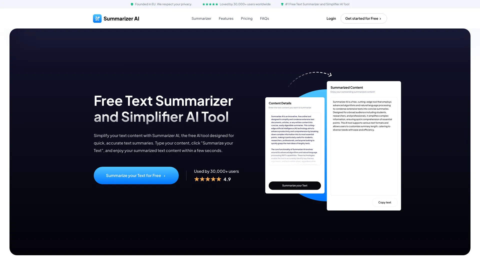 Summarizer AI screenshot