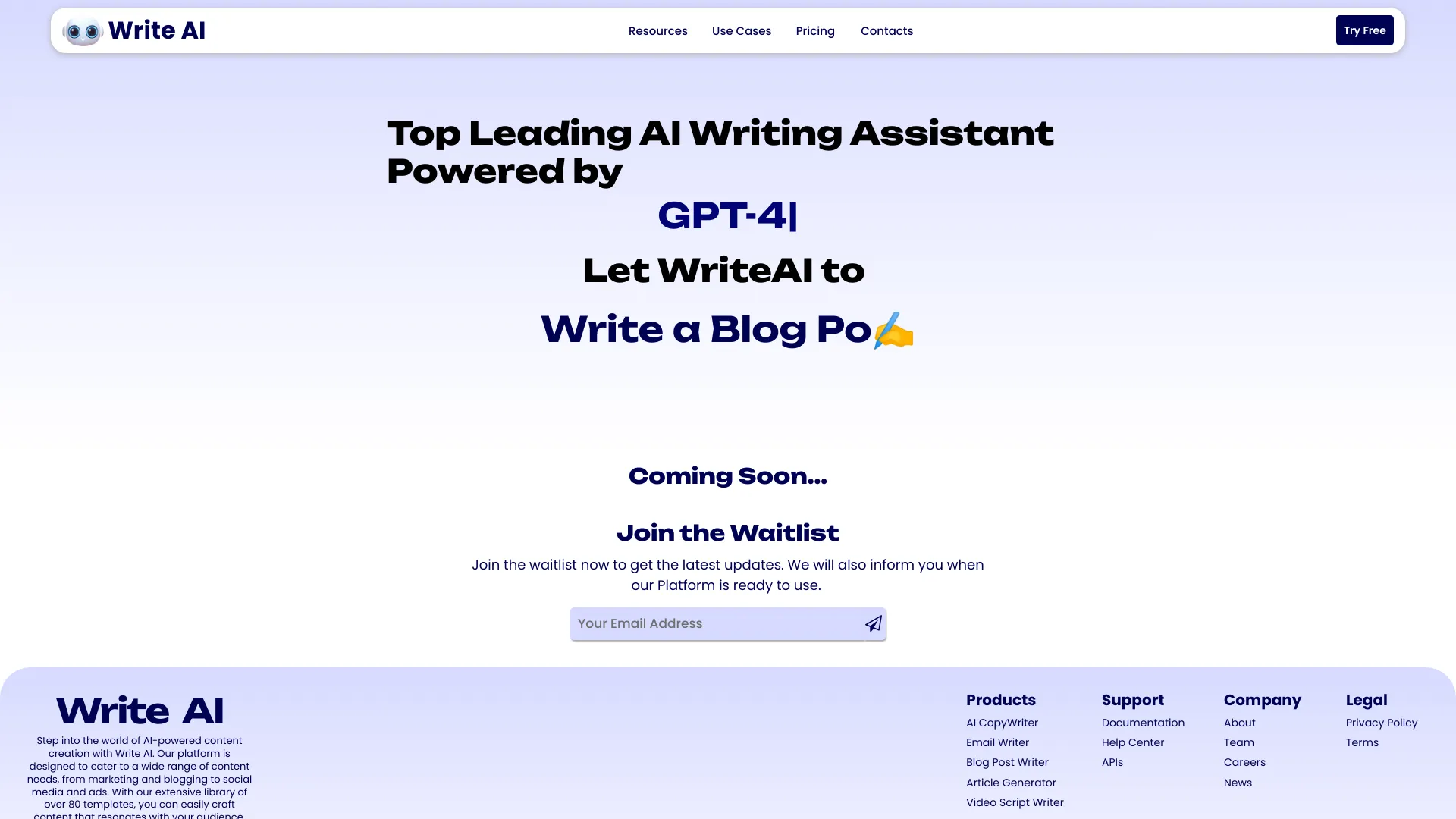 WriteAI.me screenshot