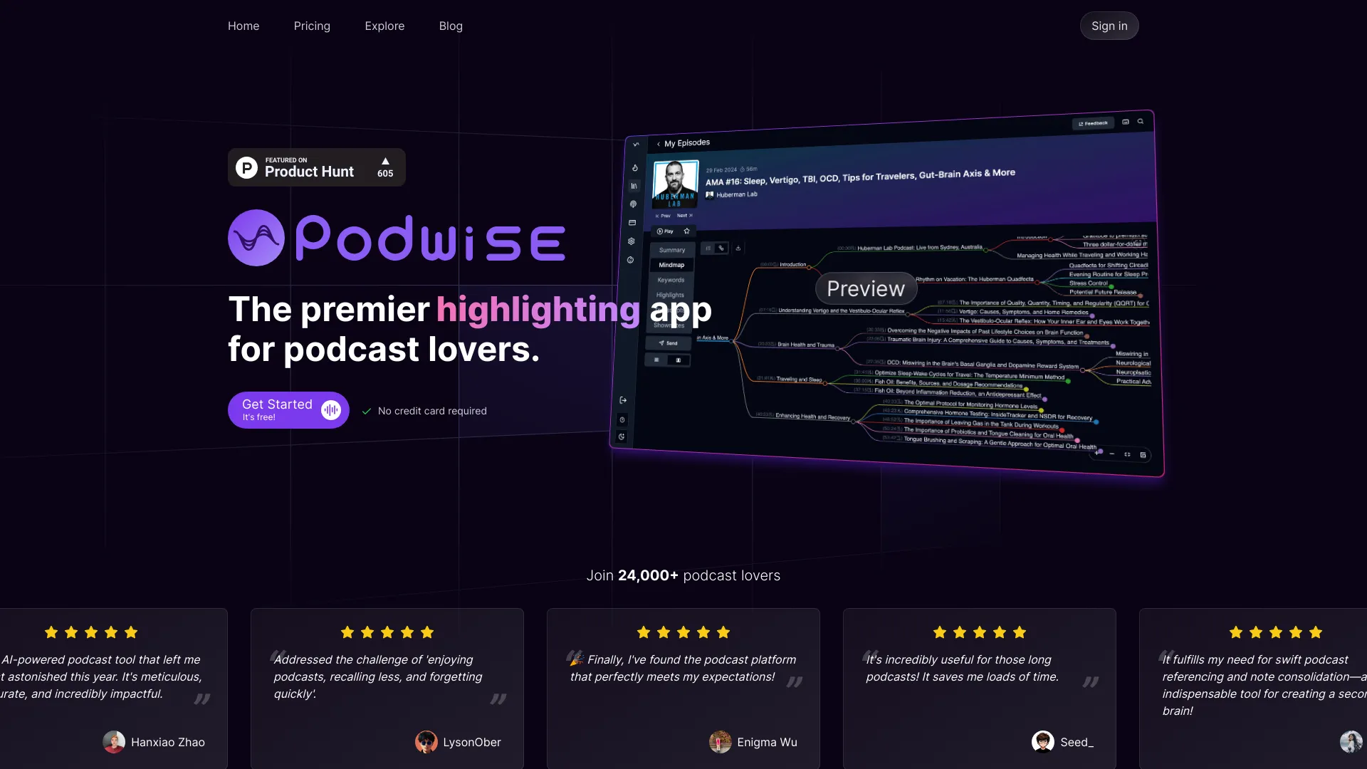Podwise screenshot