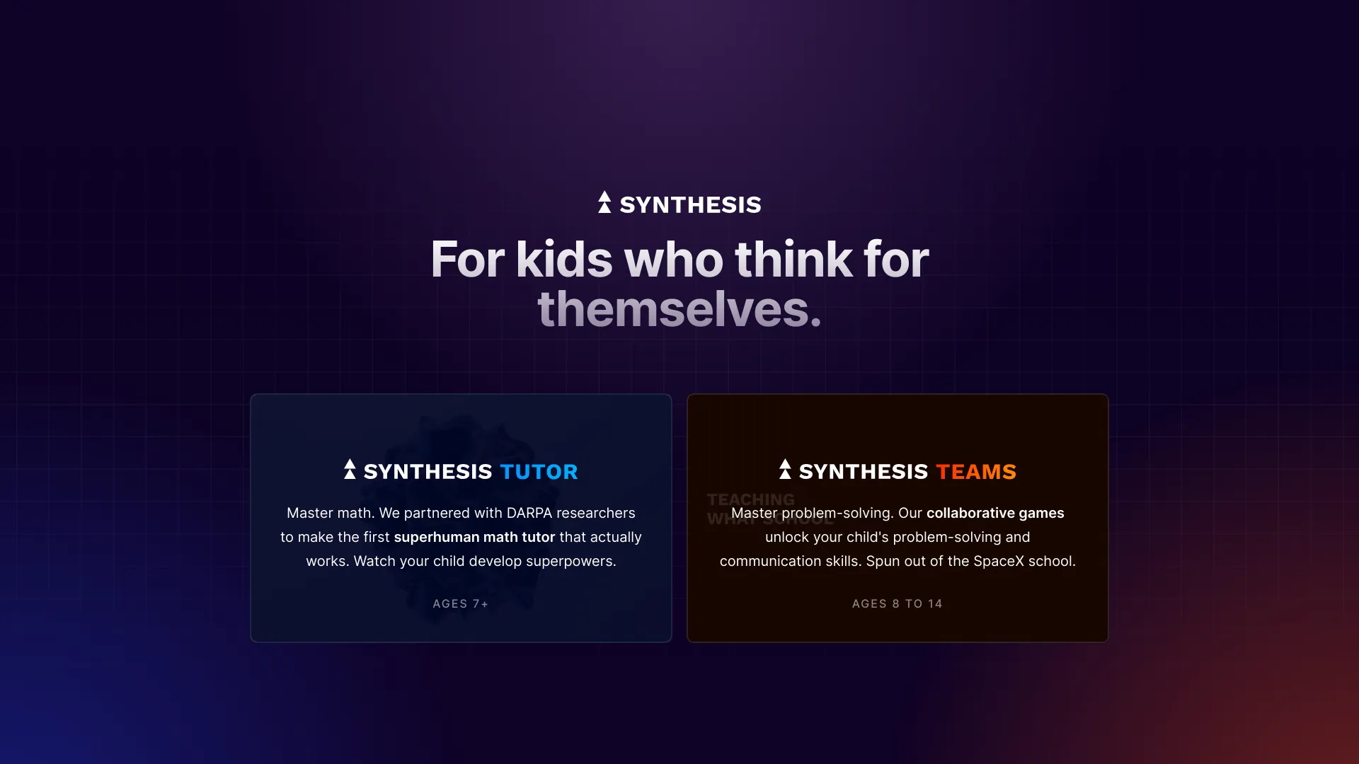 Synthesis Tutor screenshot