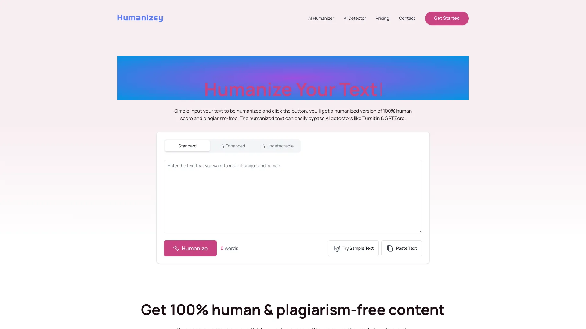 Humanizey screenshot