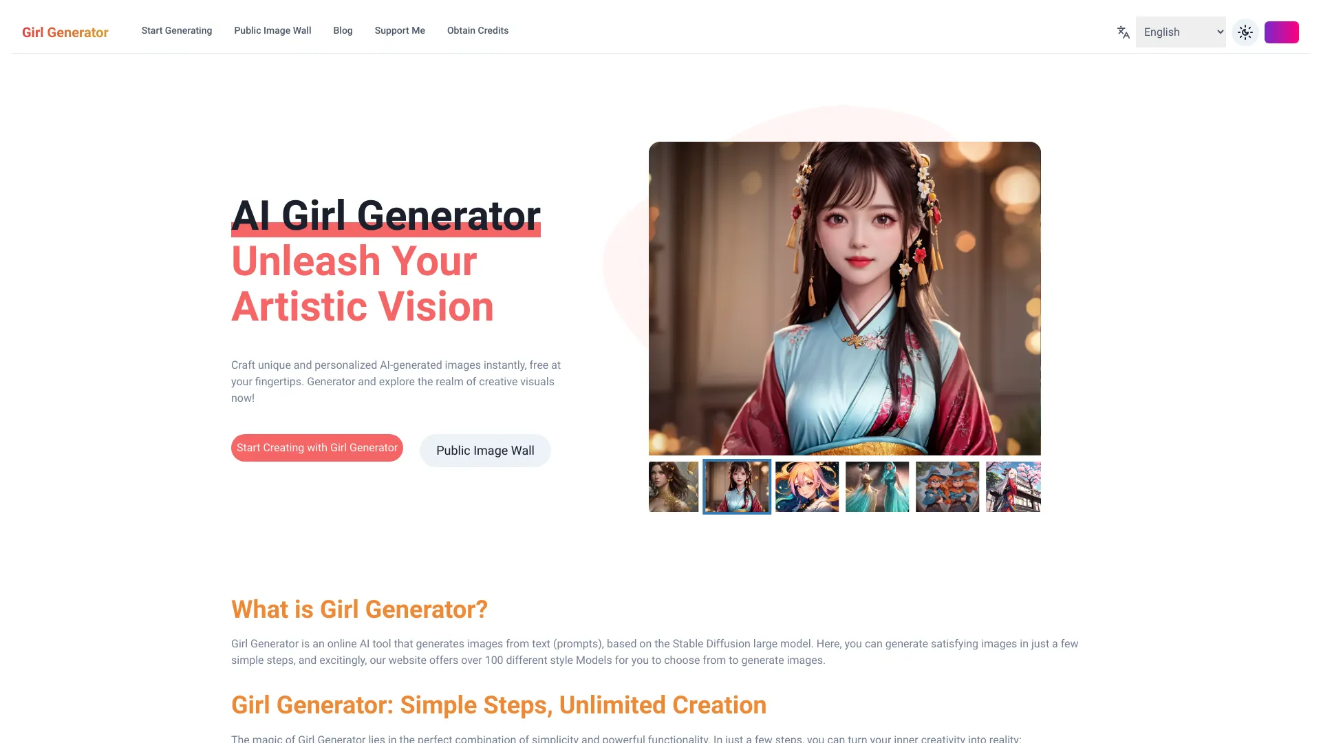 AI Girl Generator screenshot