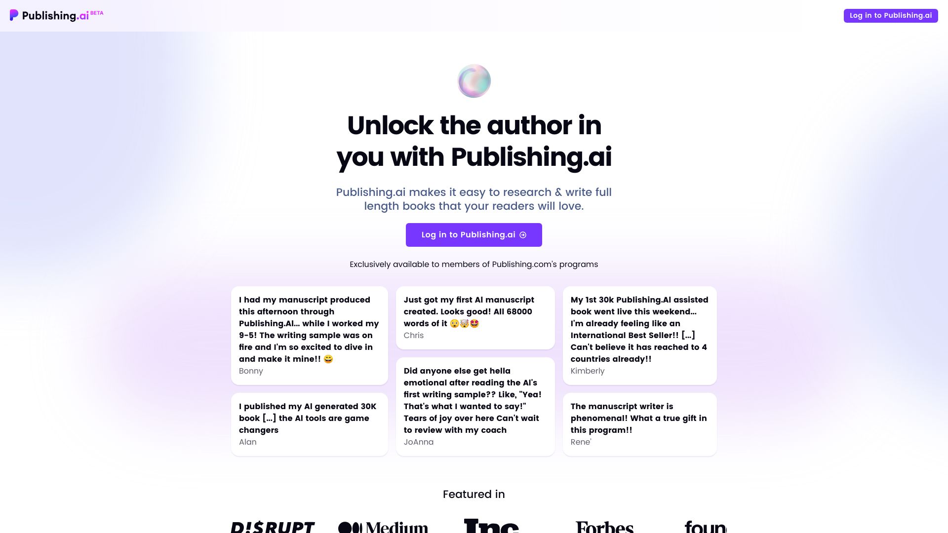 Publishing.ai screenshot