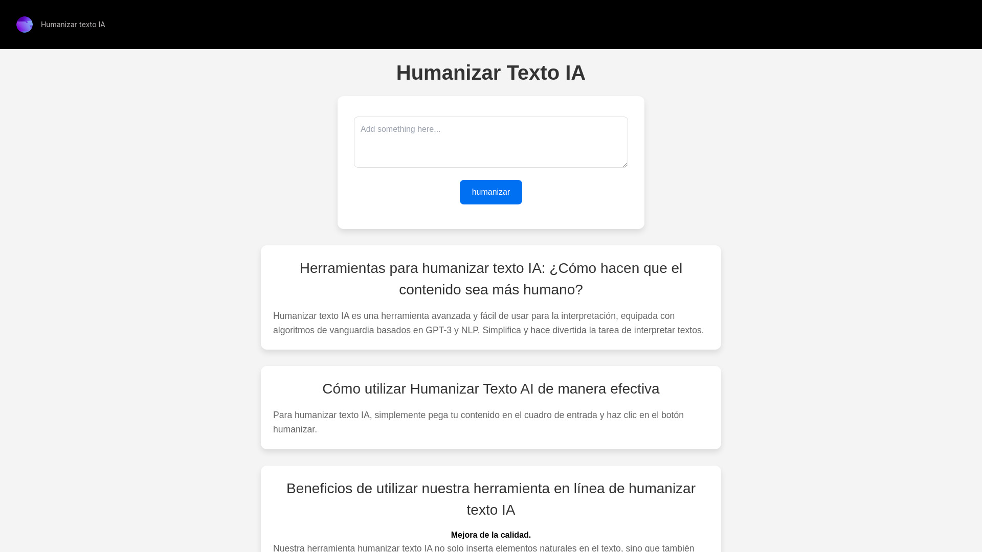 Humanizar Texto IA screenshot