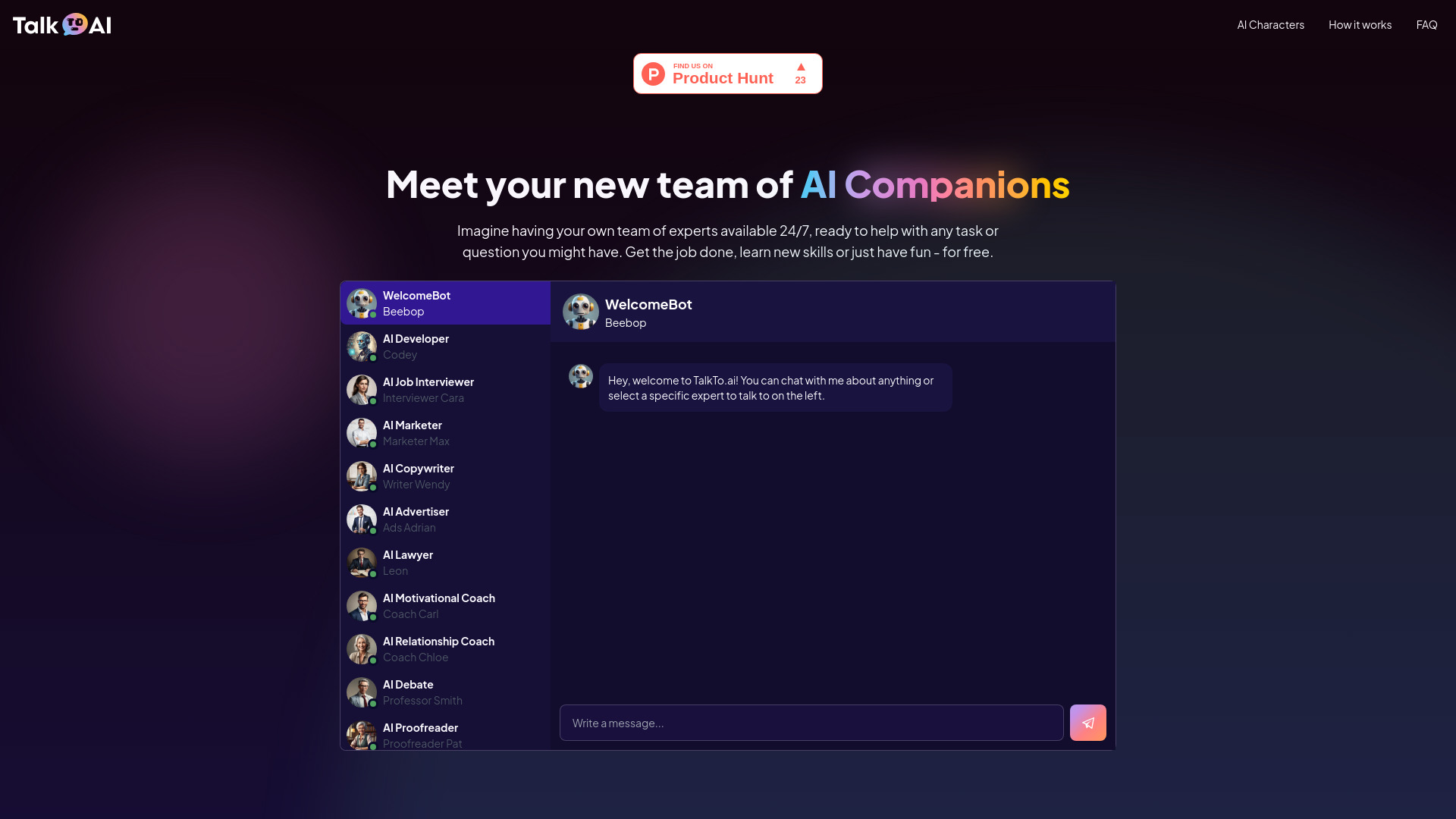 TalkTo.ai screenshot