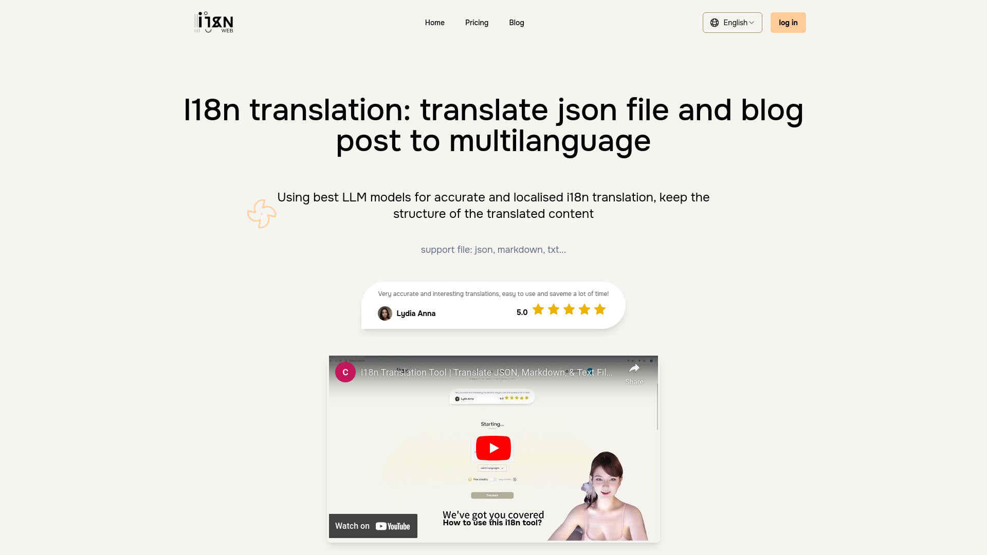 i18n Web screenshot
