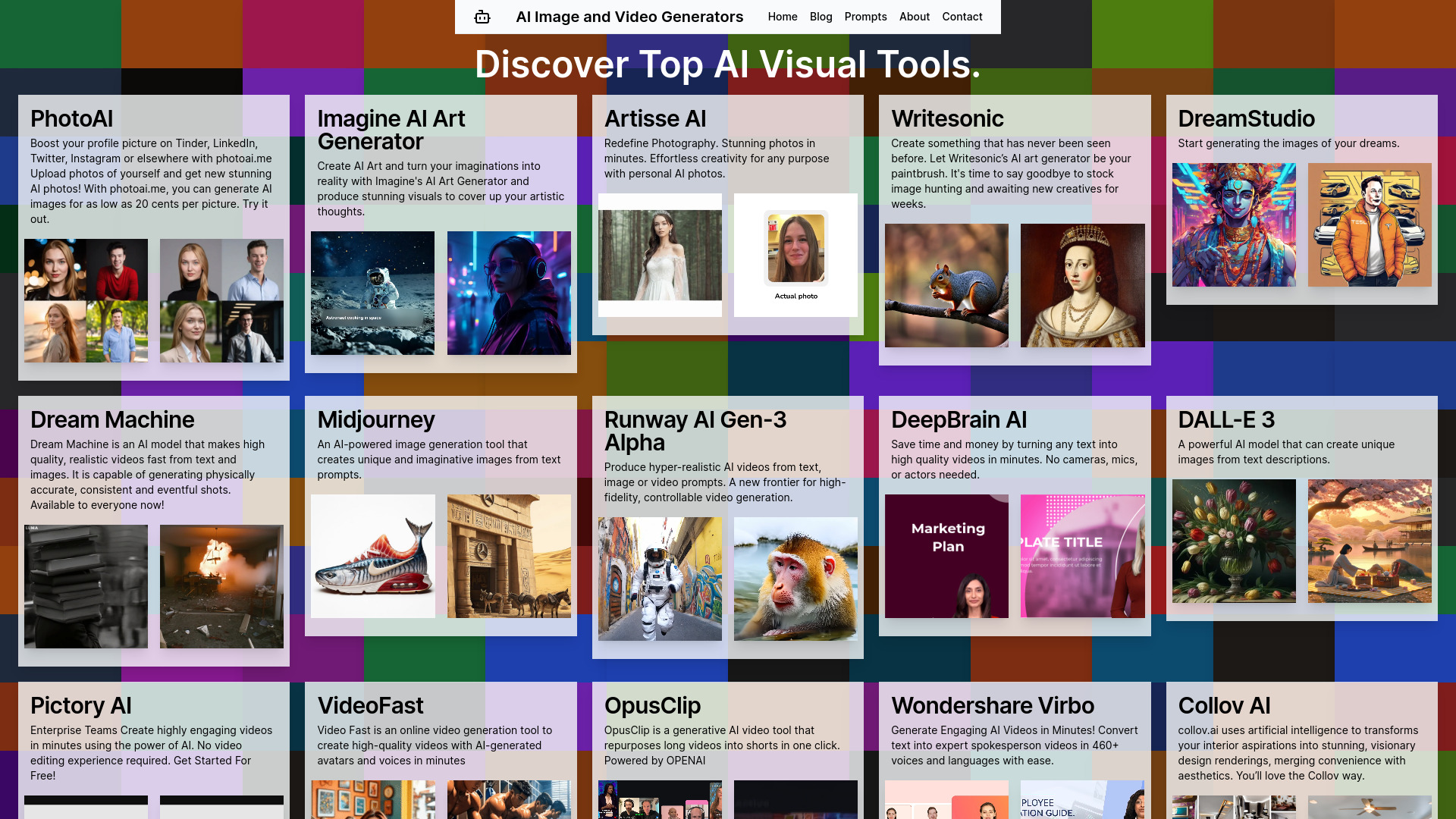 AI Image and Video Generators | AI Directory screenshot