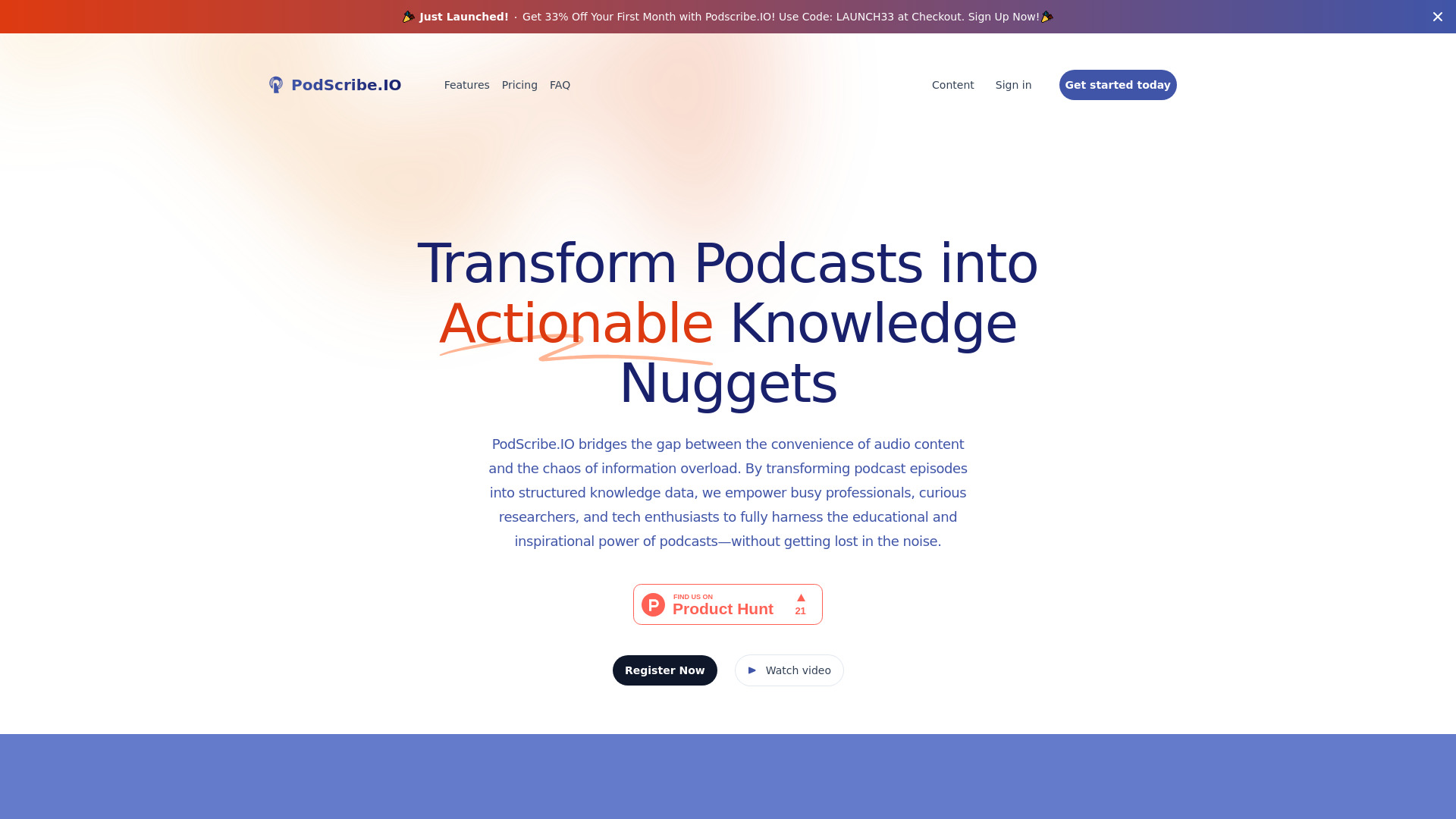 PodScribe.IO screenshot