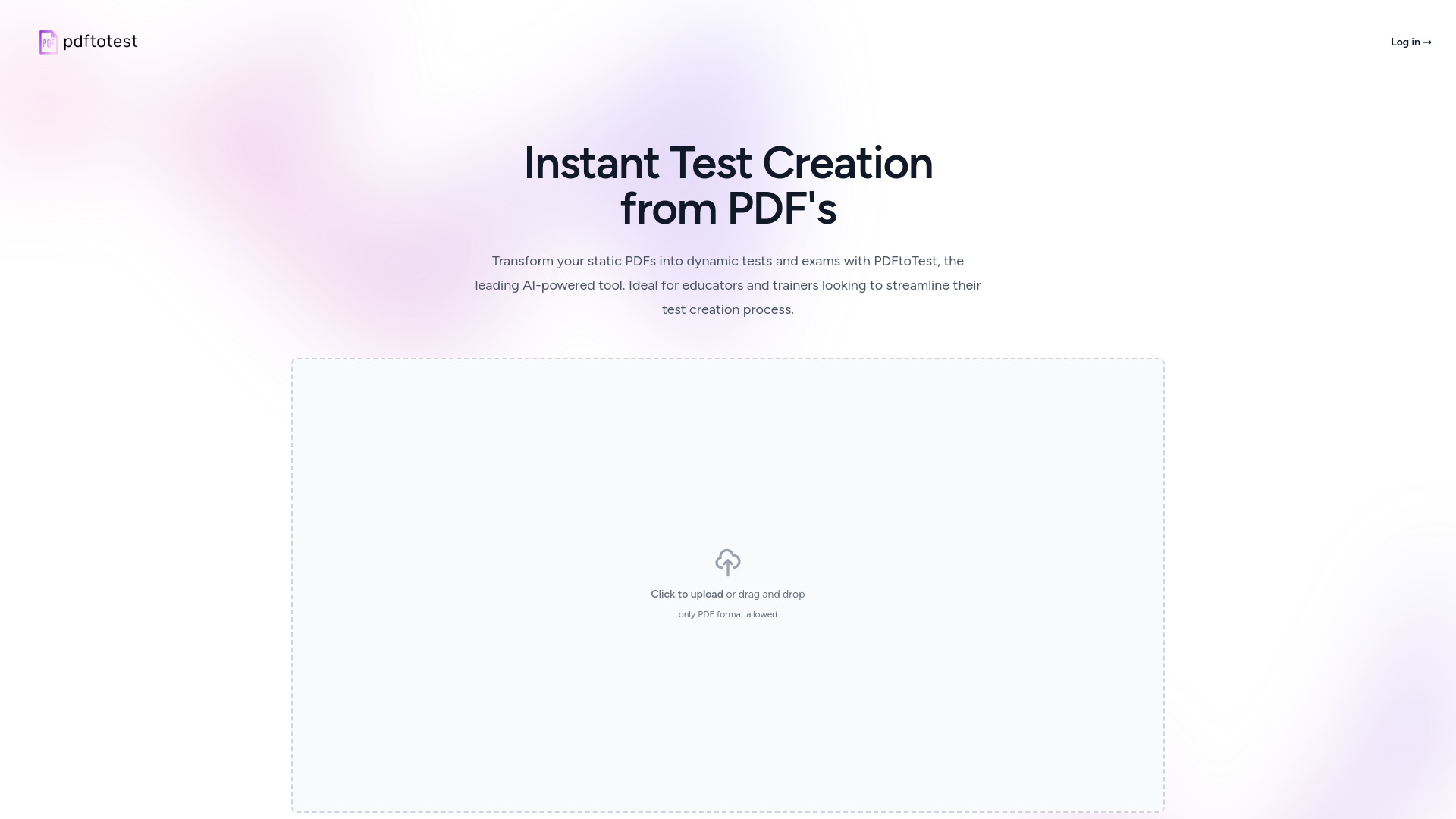 PDFtoTest screenshot
