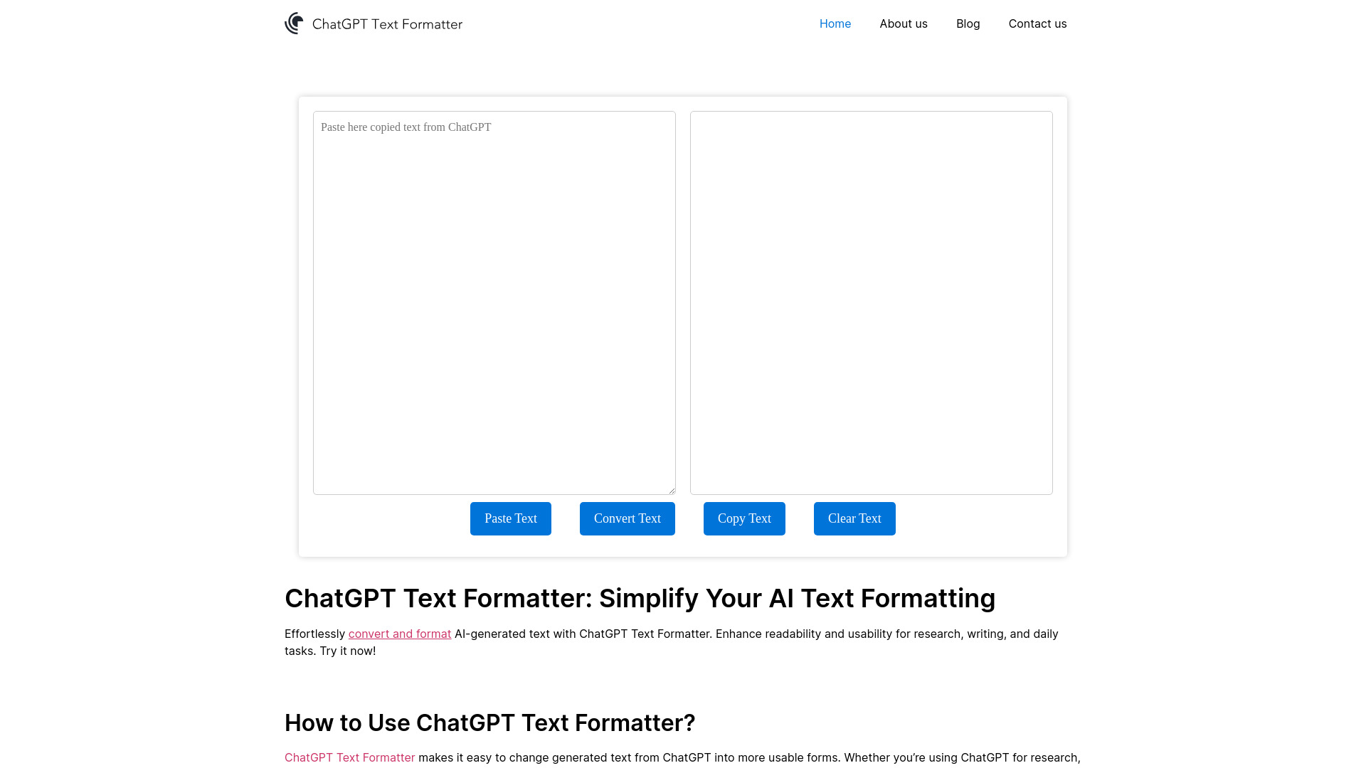 AI Text Formatter screenshot