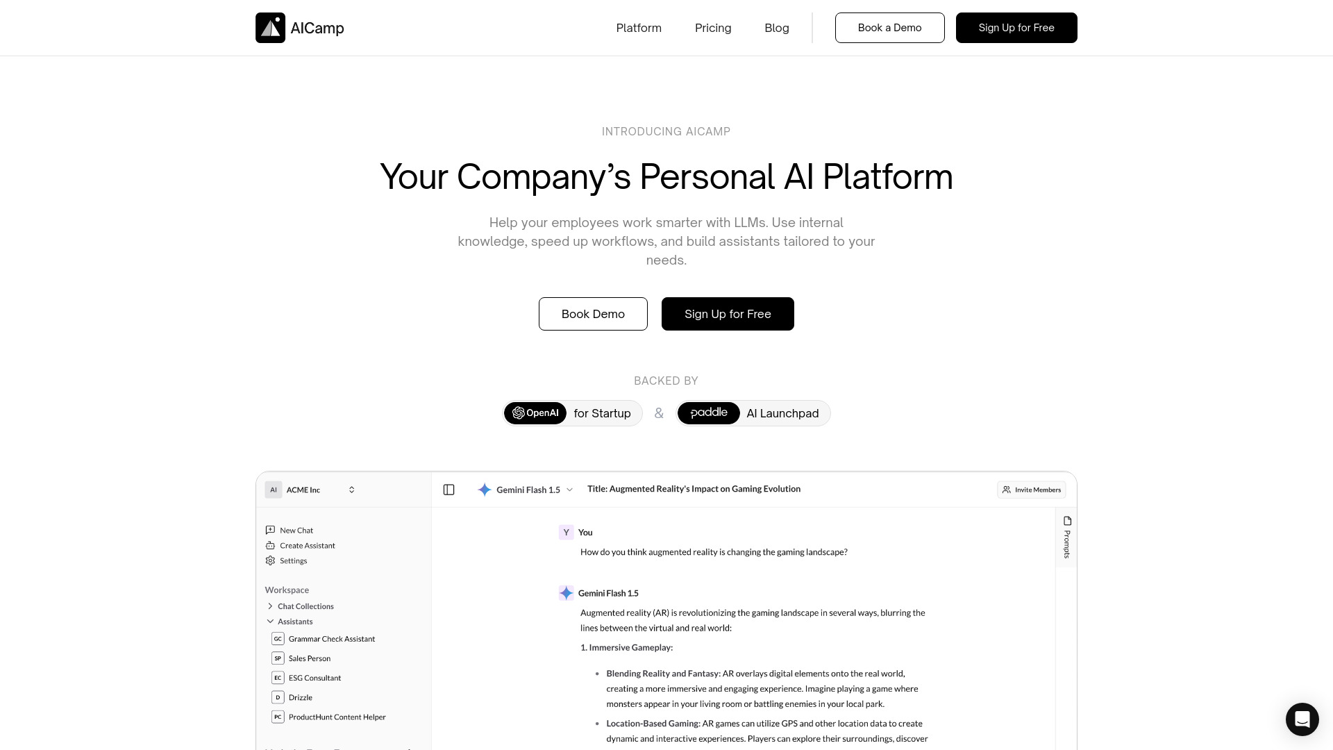 AICamp screenshot