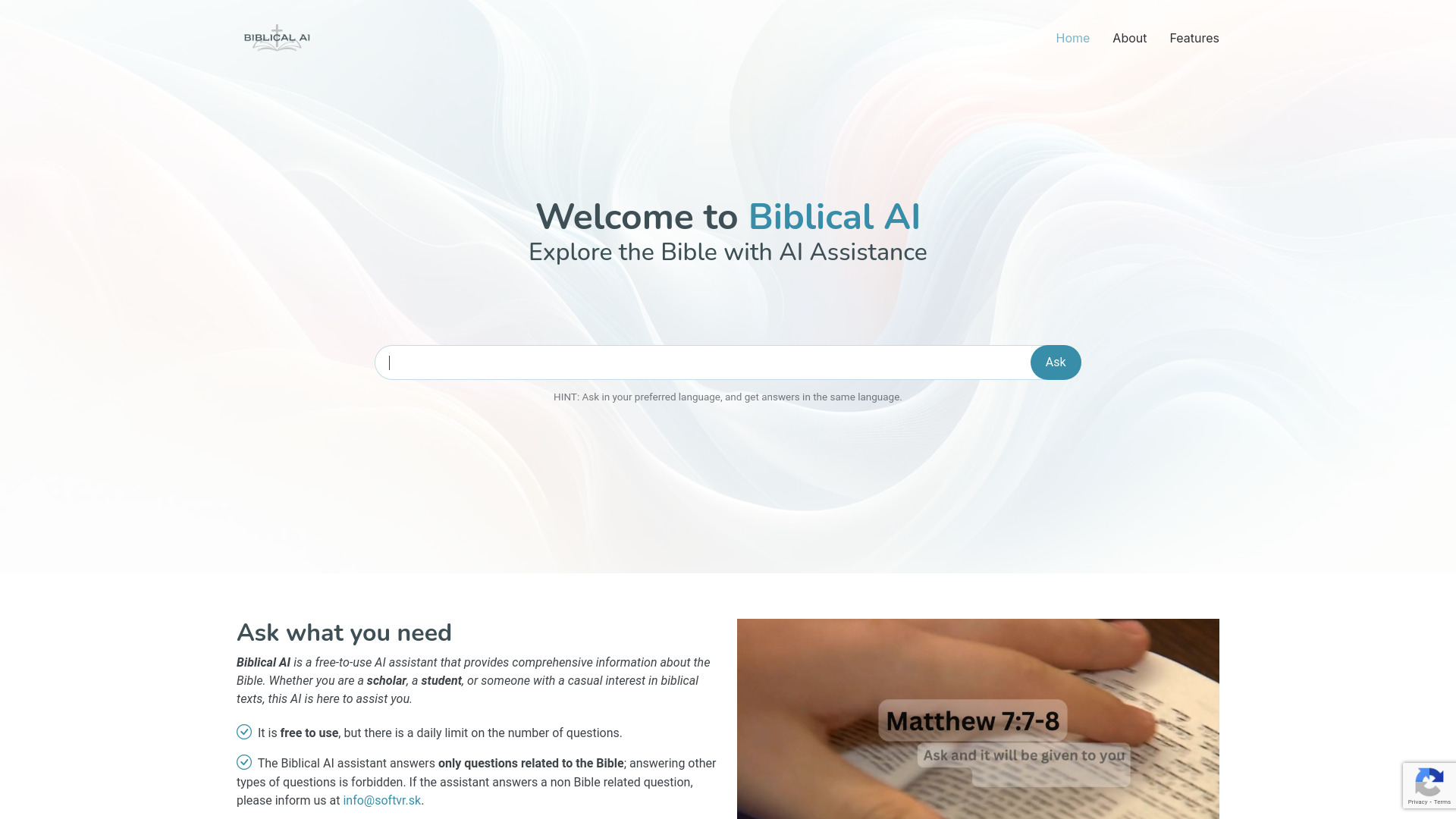 Biblical AI screenshot