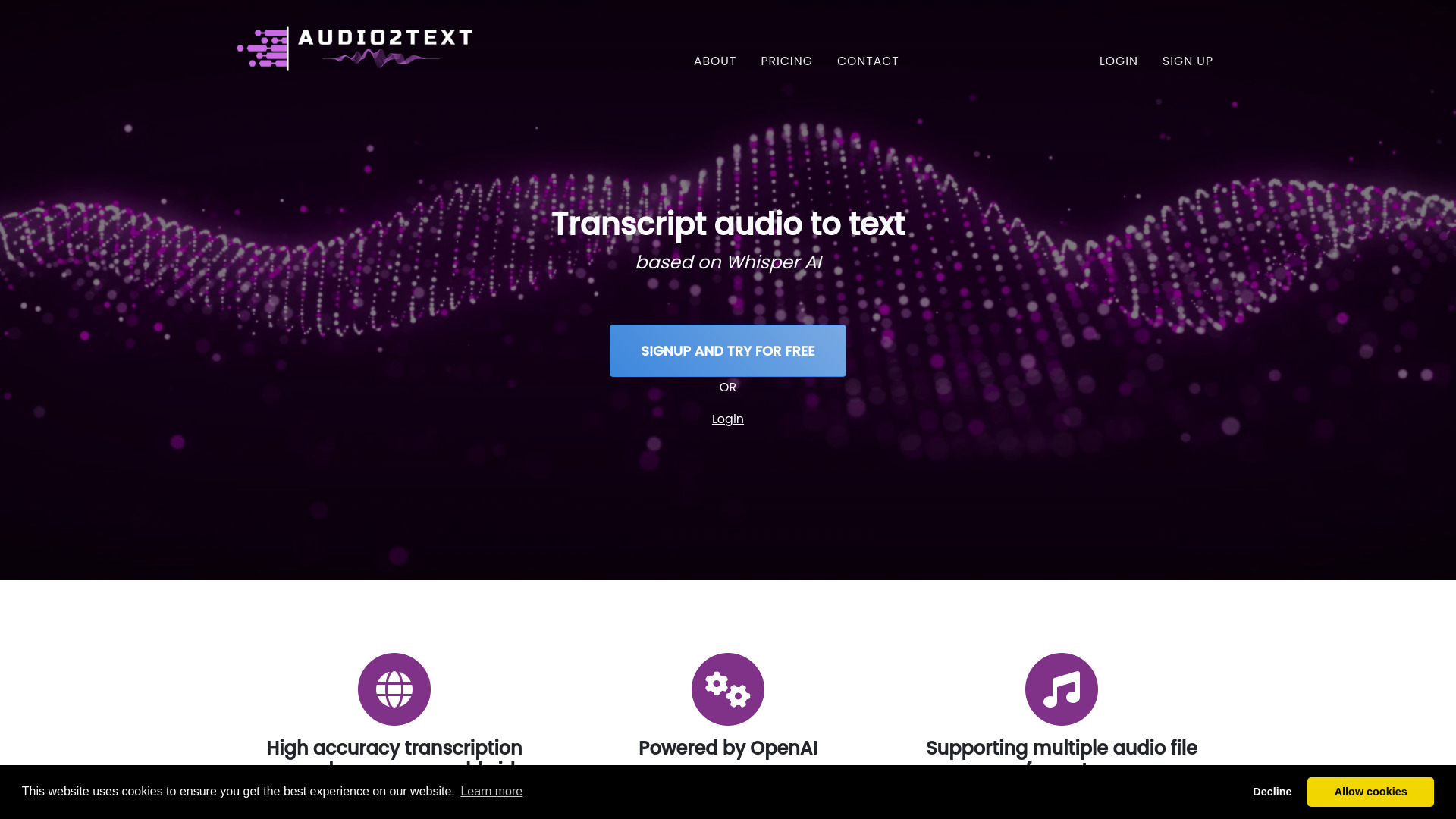Audio2Text screenshot