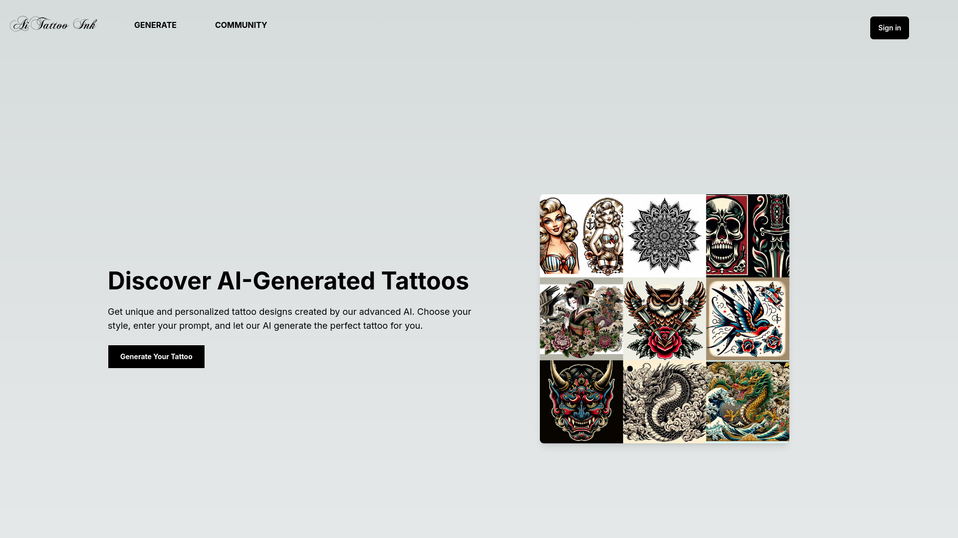 AI Tattoo Ink screenshot