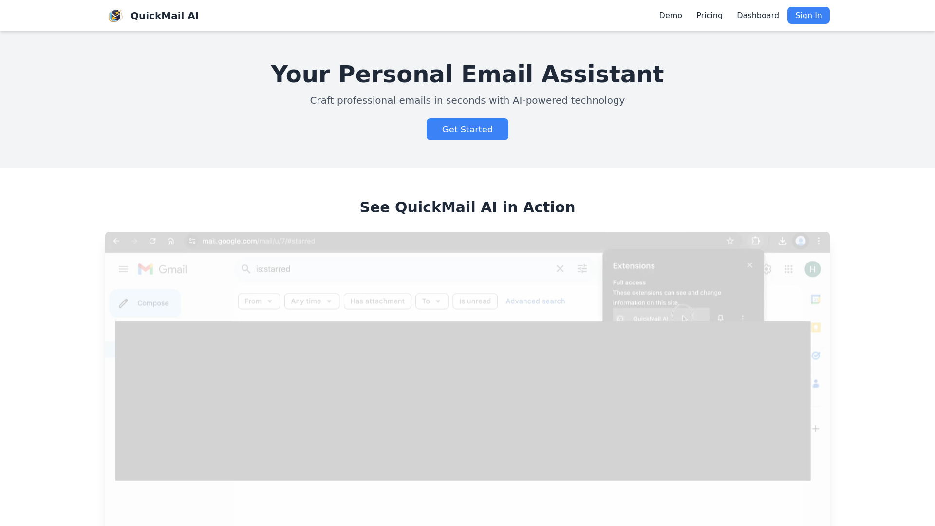 QuickMail AI screenshot
