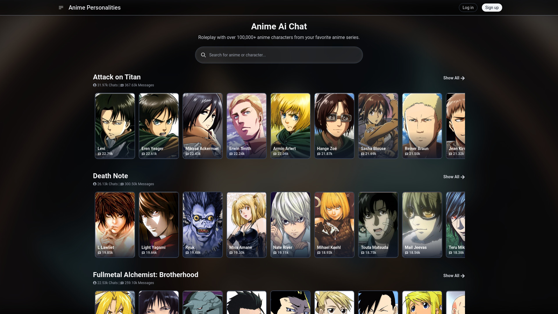 Anime AI Chat screenshot