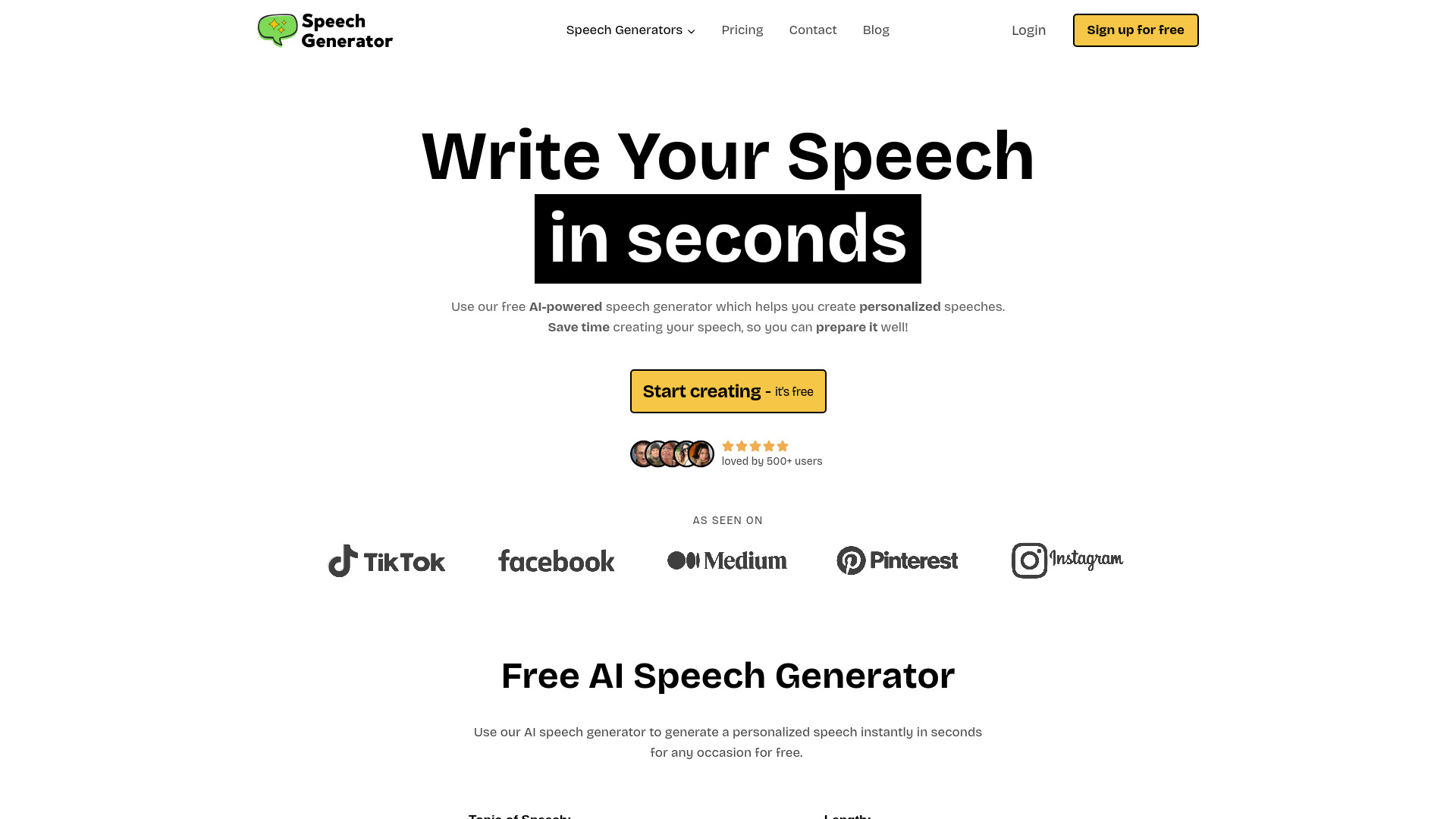 AI Speech Generator screenshot