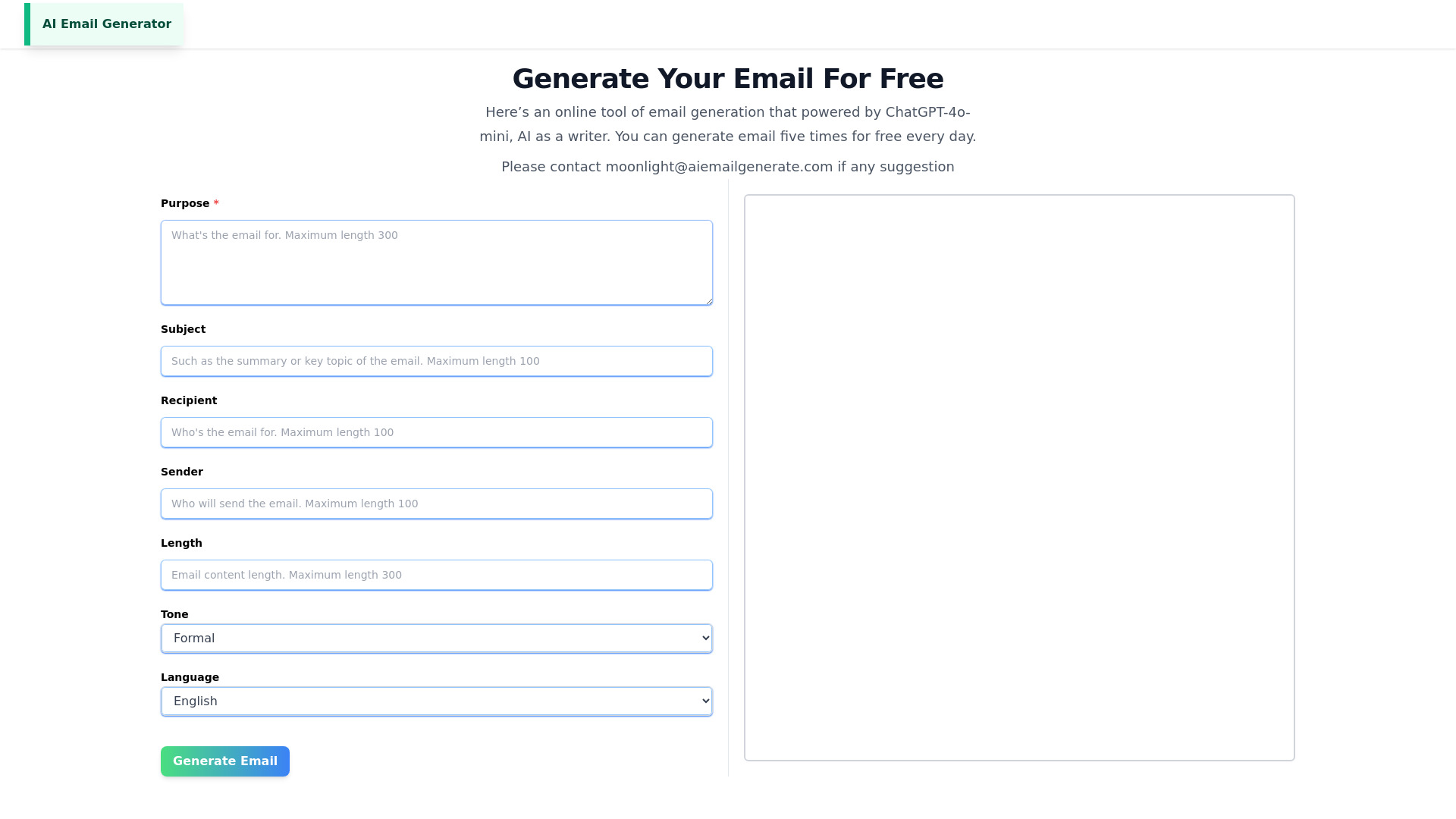 Emailor screenshot