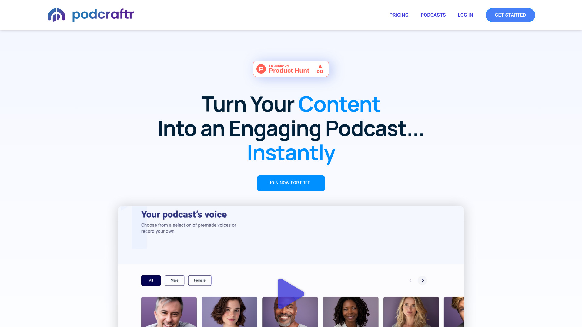 Podcraftr screenshot
