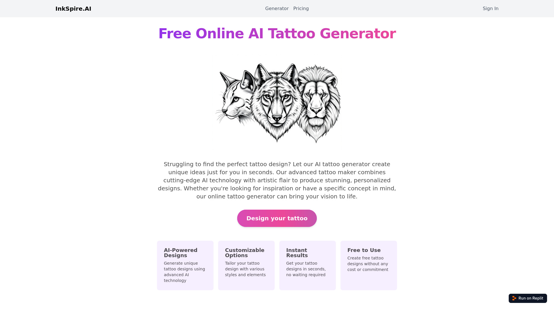 Inkspire.AI screenshot