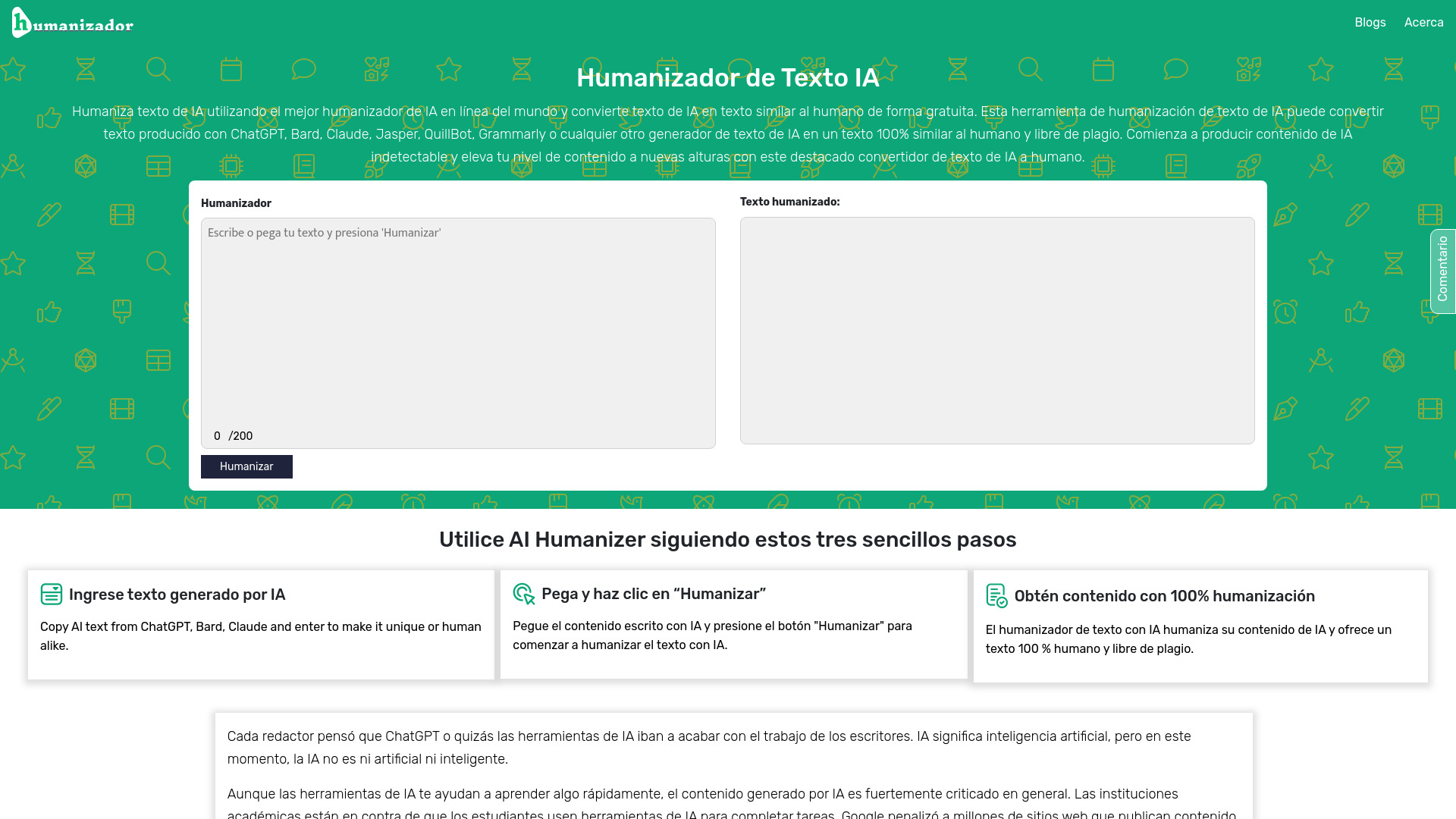 Humanizador.net screenshot