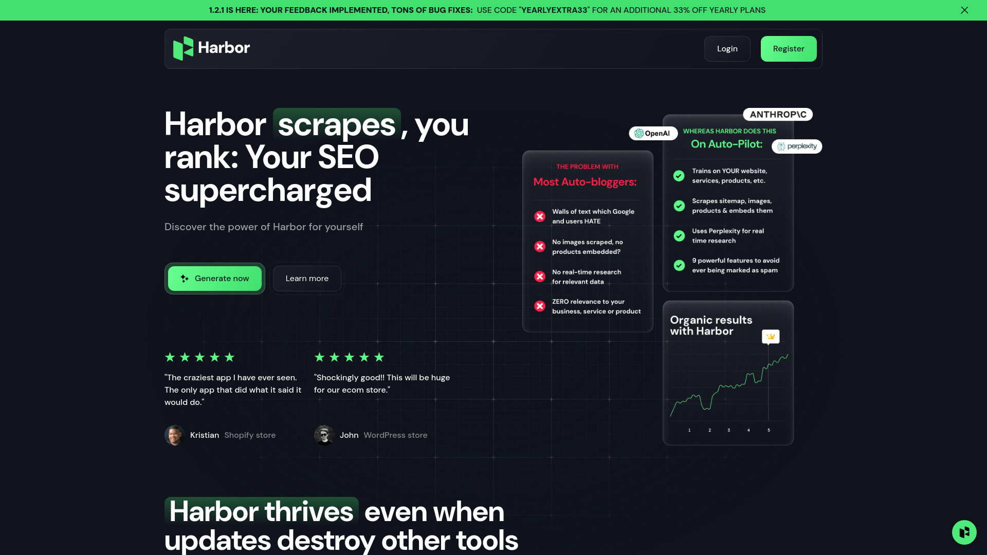 Harbor AI SEO Content Generator screenshot