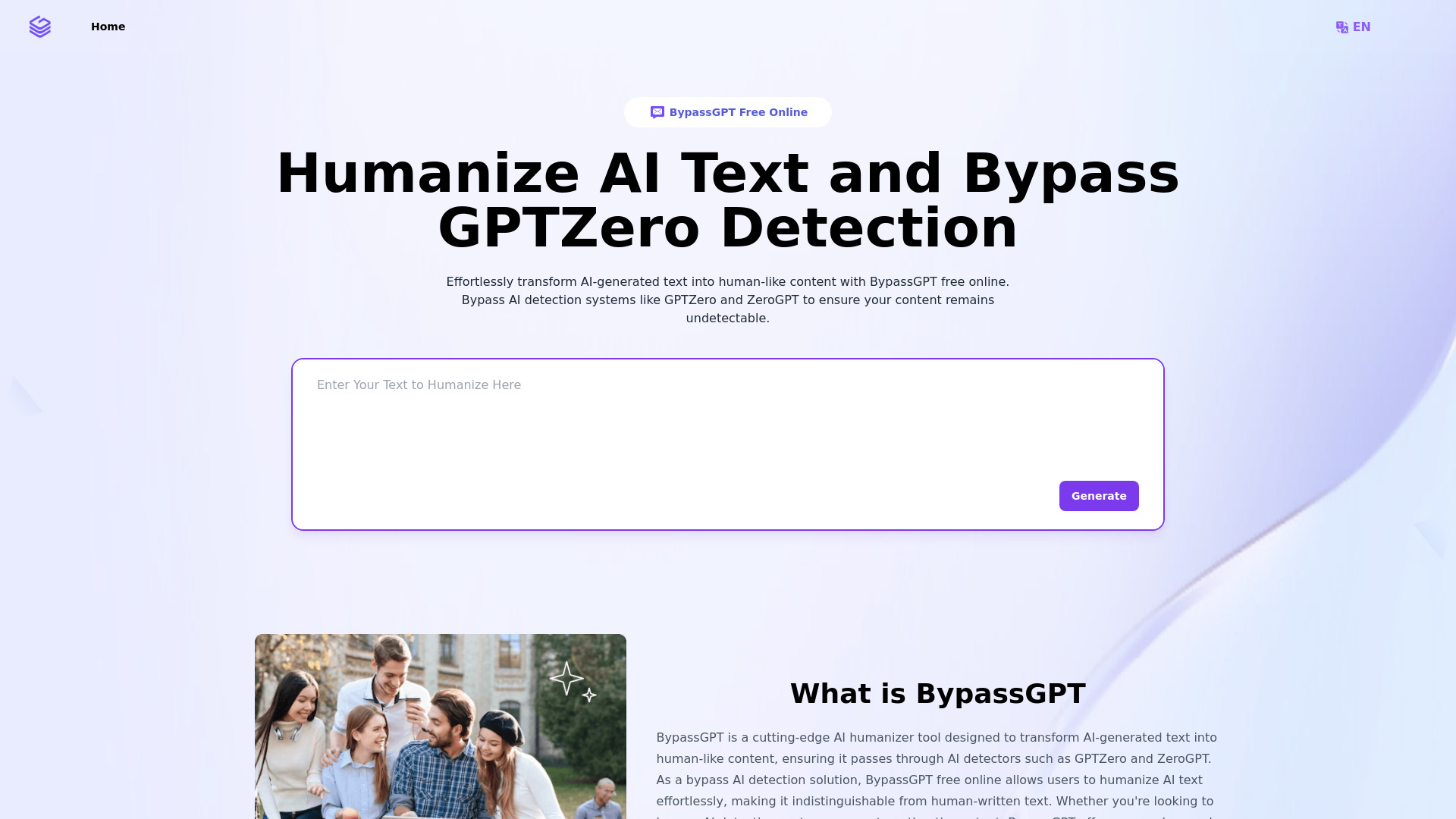 BypassGPT.co screenshot